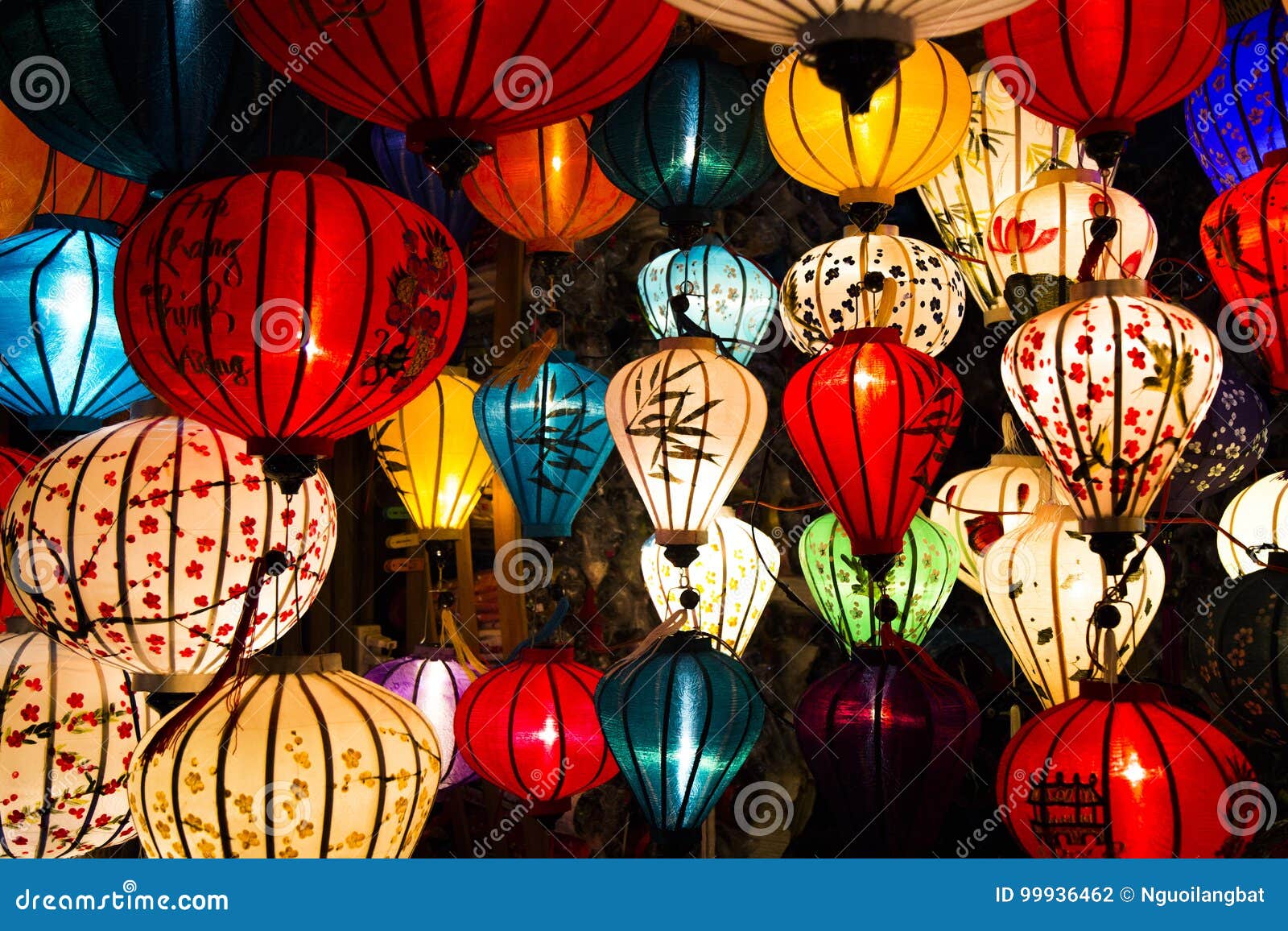 Lantern Lighting on Full Moon Night in Hoi an Stock Photo Image of
