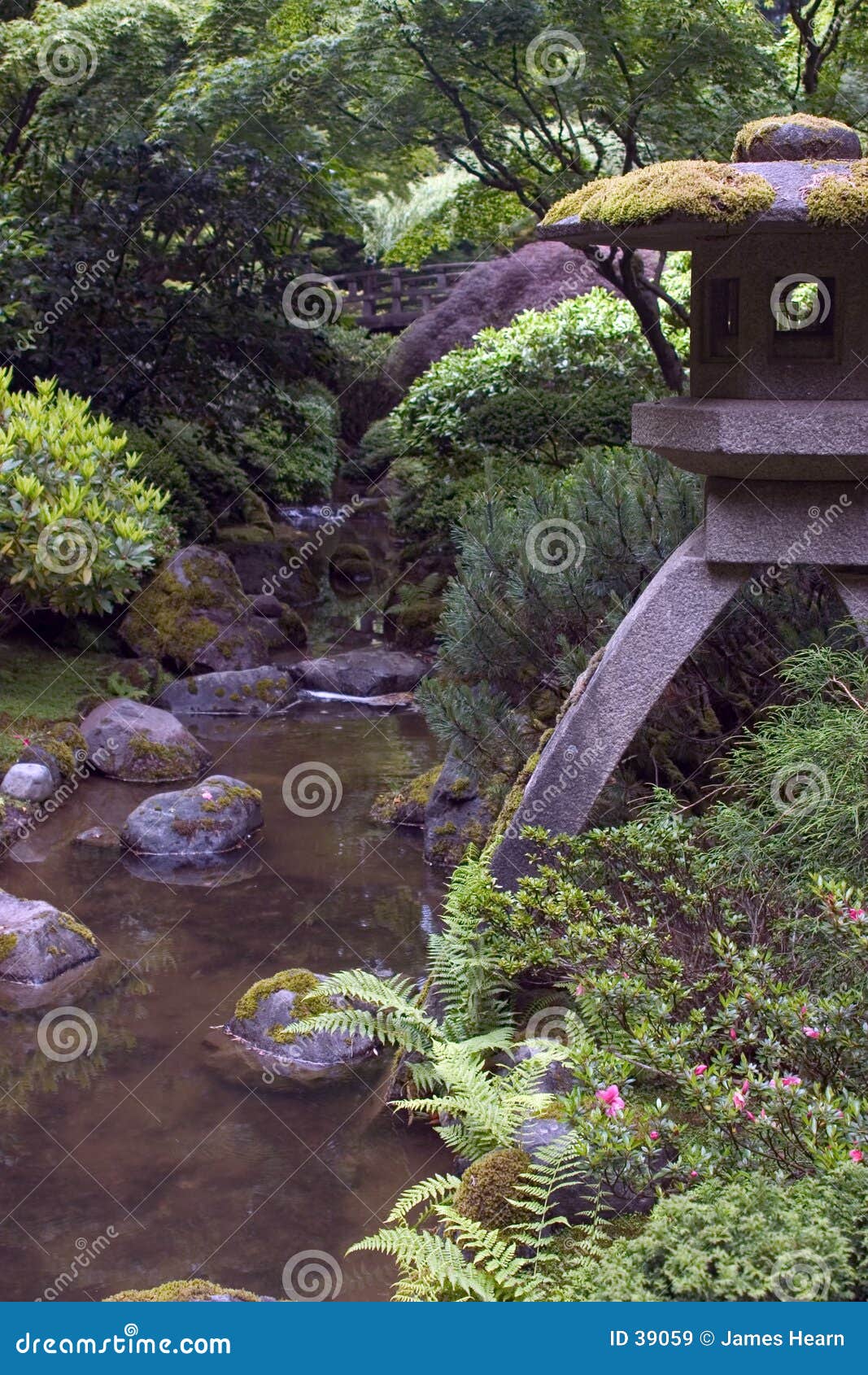 Lantern Statue in Japanese Garden Stock Image Image of lantern, stone