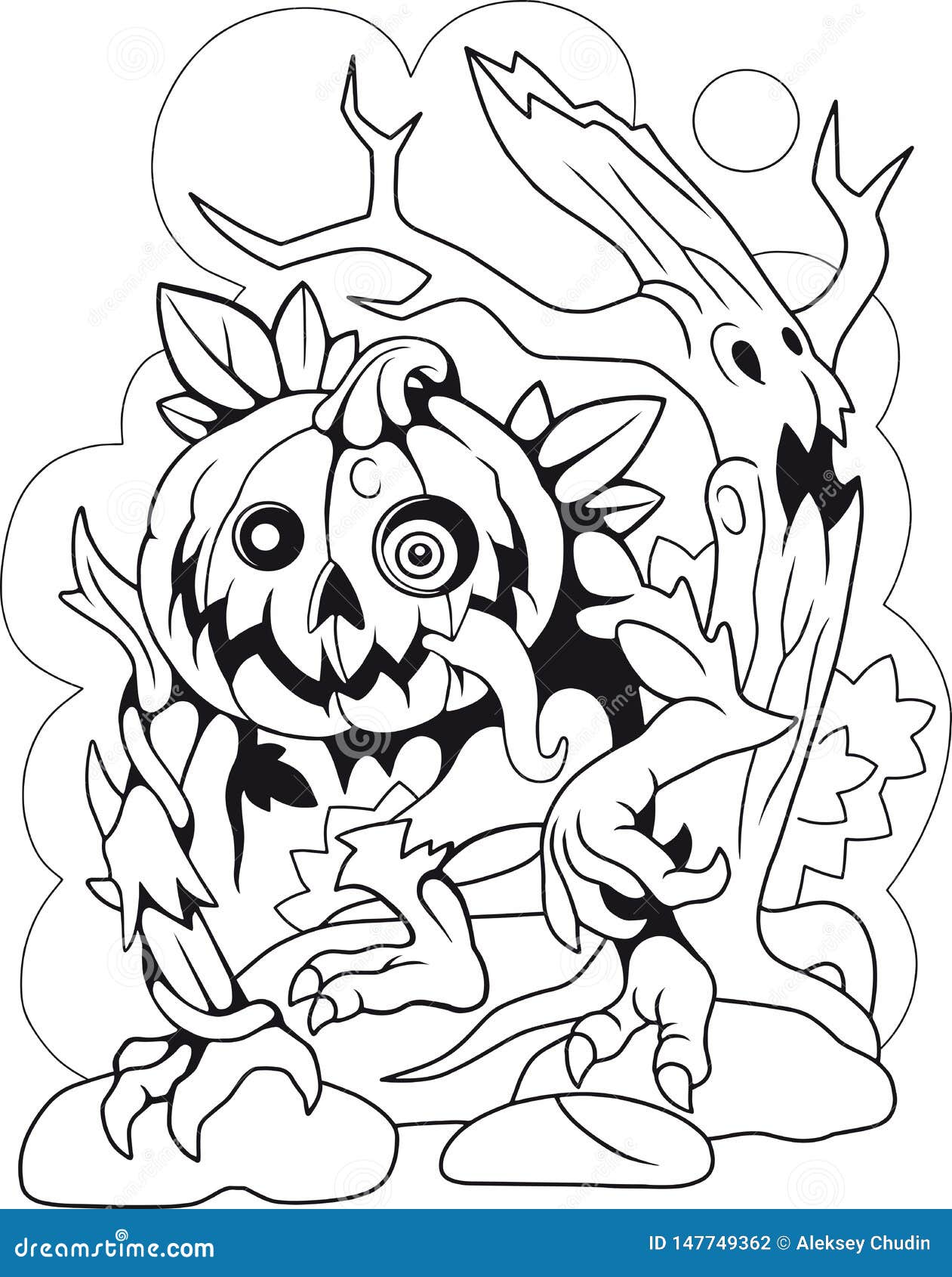 Desenho de Halloween Jack-o'-Lantern para colorir