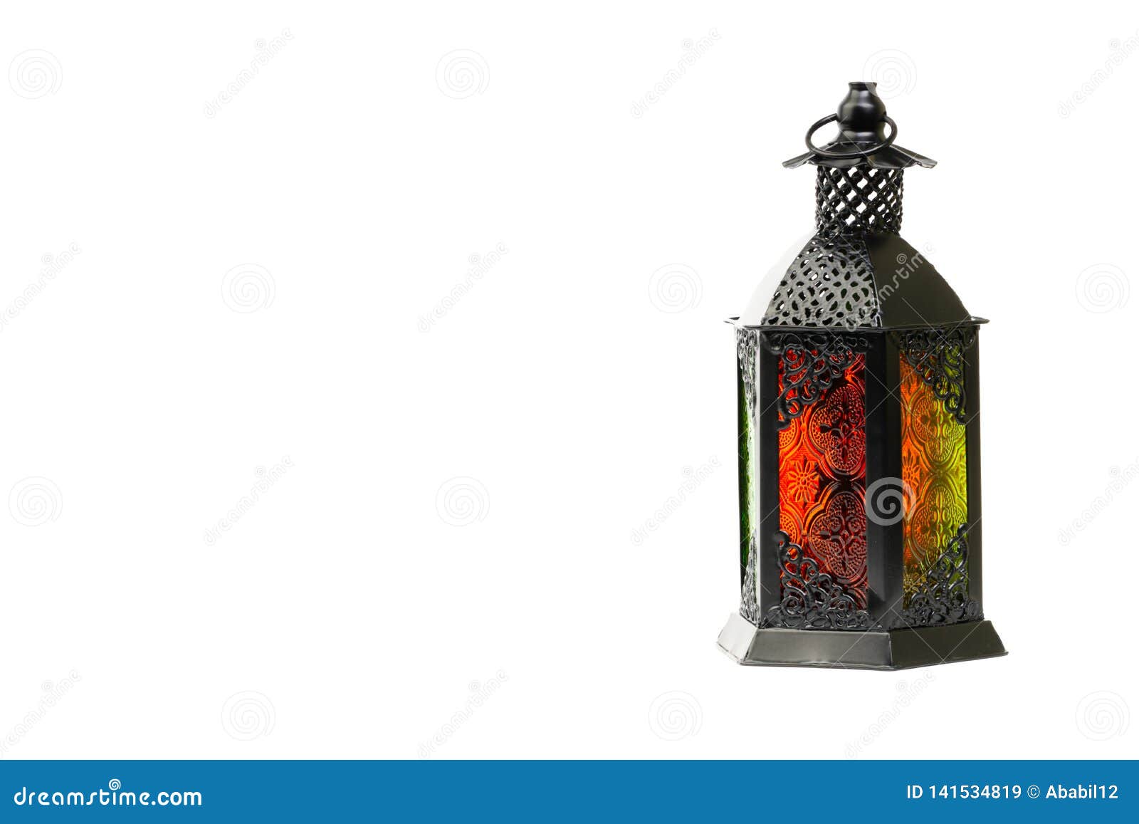 Ramadan Lanterne Ou Lampe Décoration Arabe Isolé Sur Fond