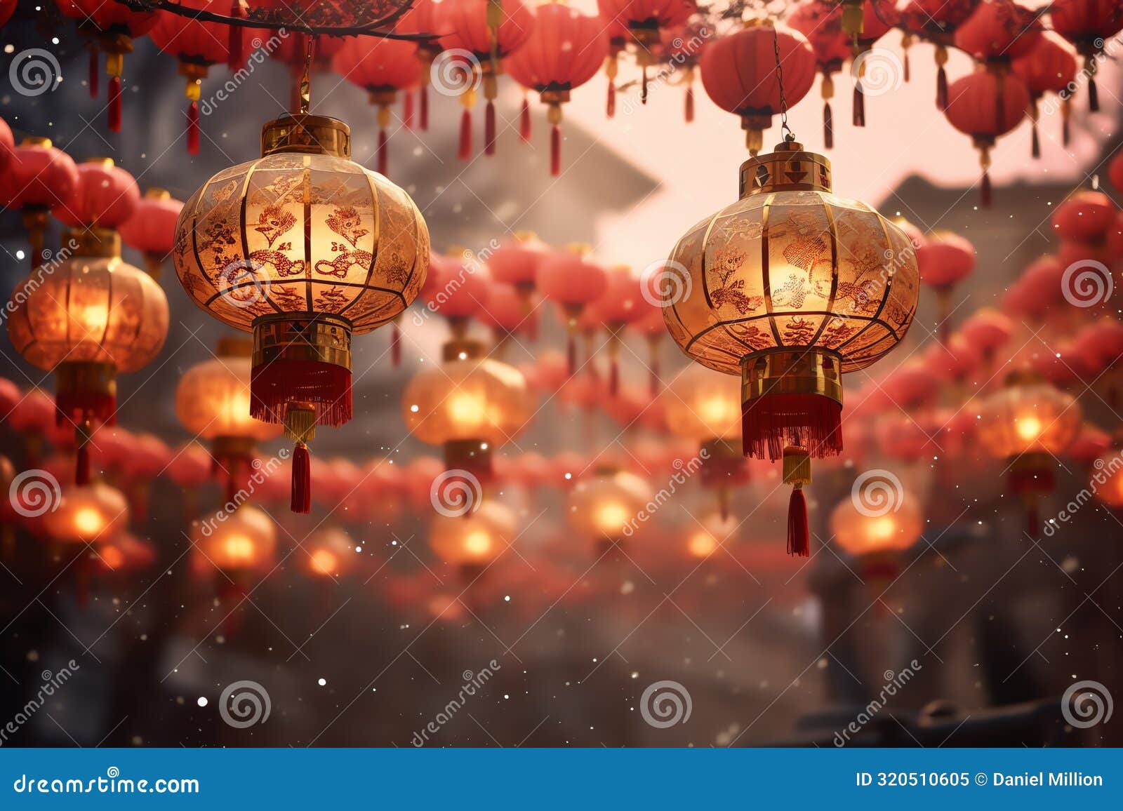 lanterns chinese new year background