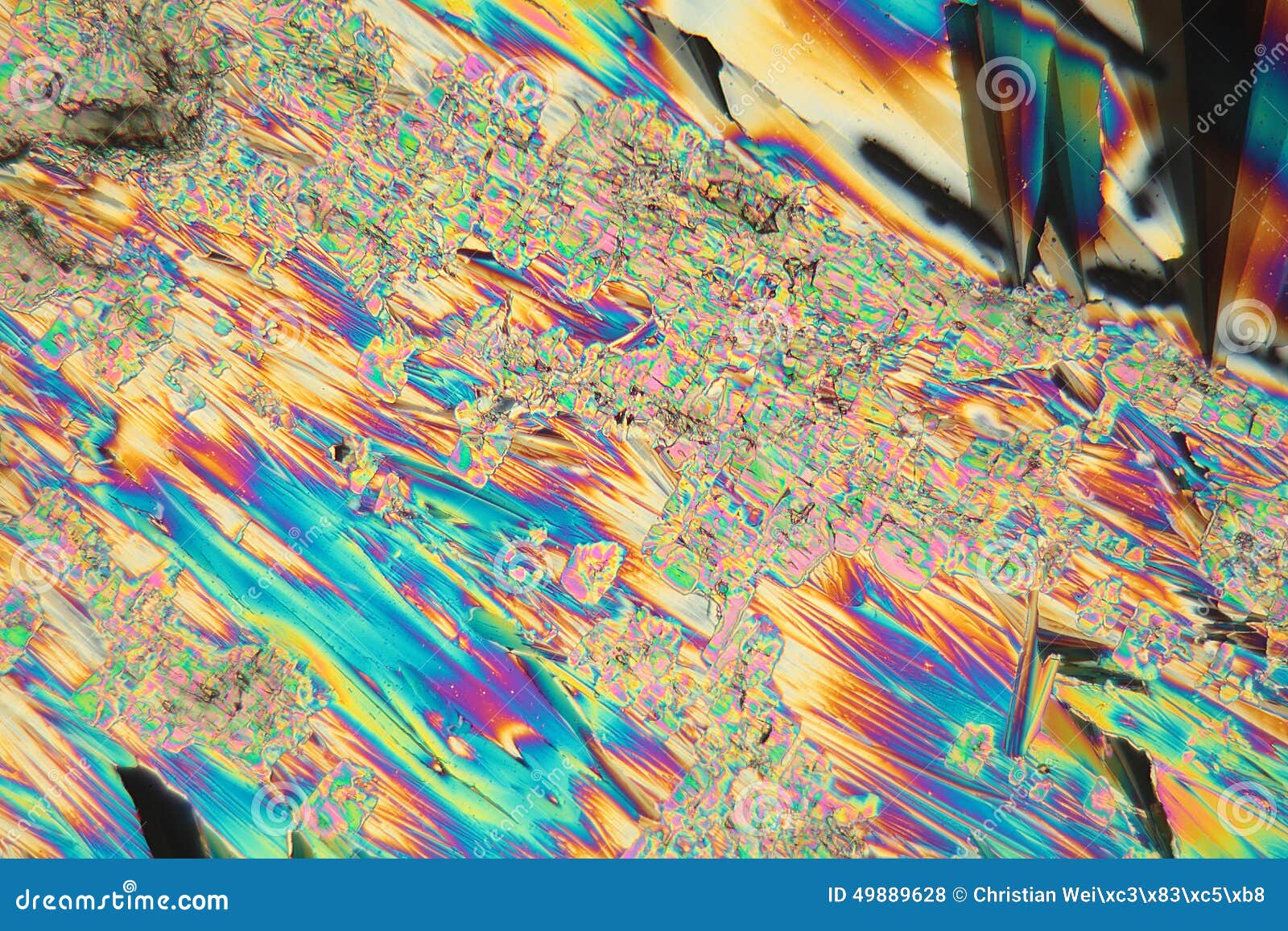 lanthanum nitrate under the microscope