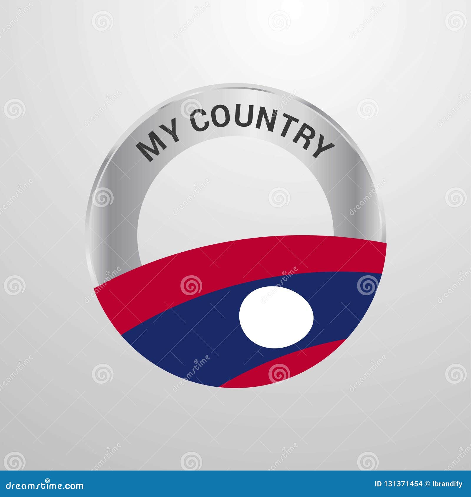 laos my country flag badge