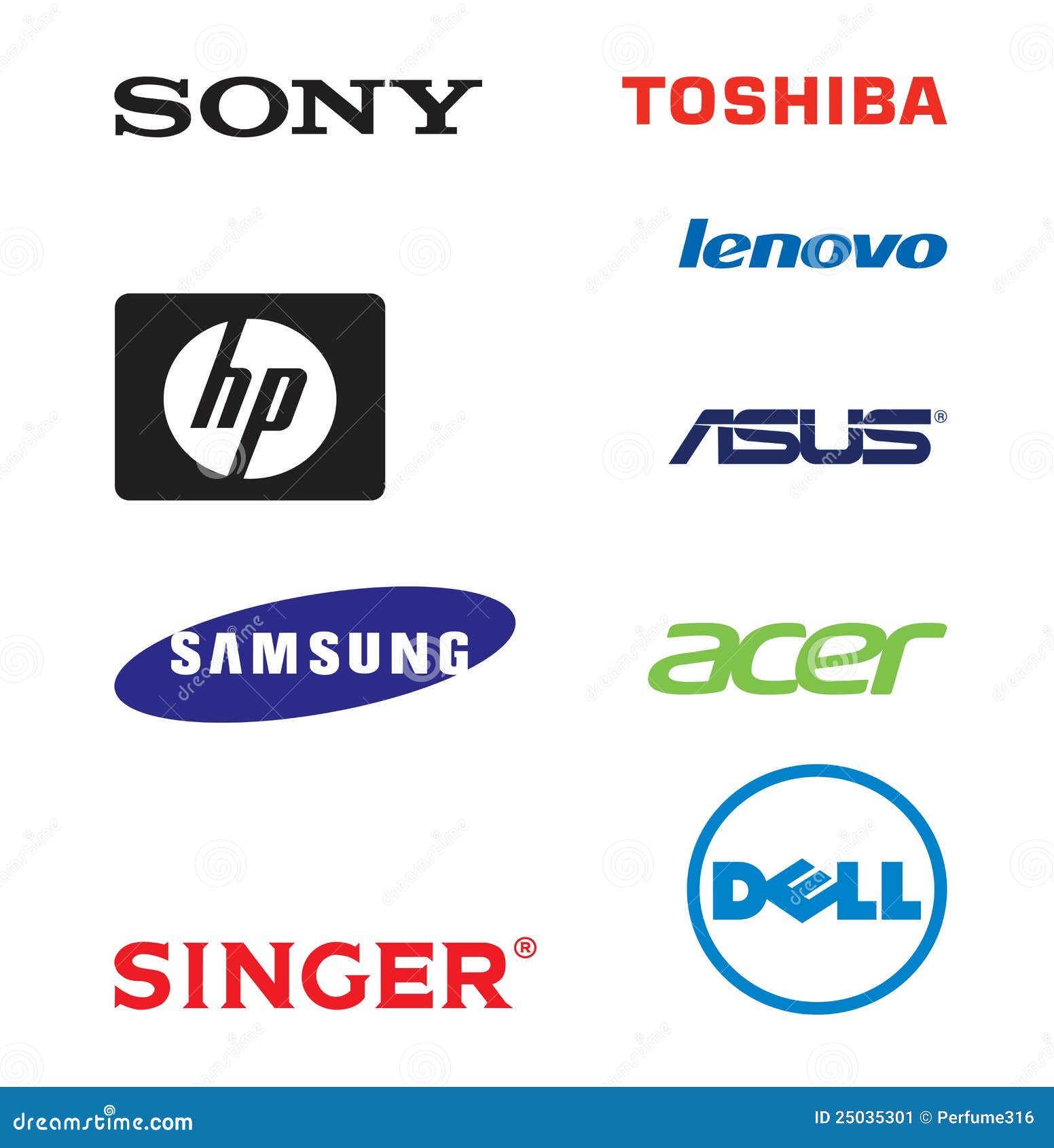 Lap Top Brands Logos Editorial Photo Illustration Of Dell