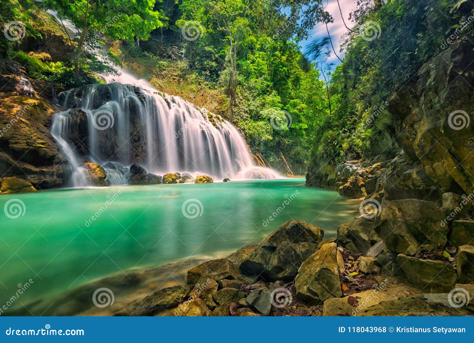 lapopu waterfall, sumba island, indonesia