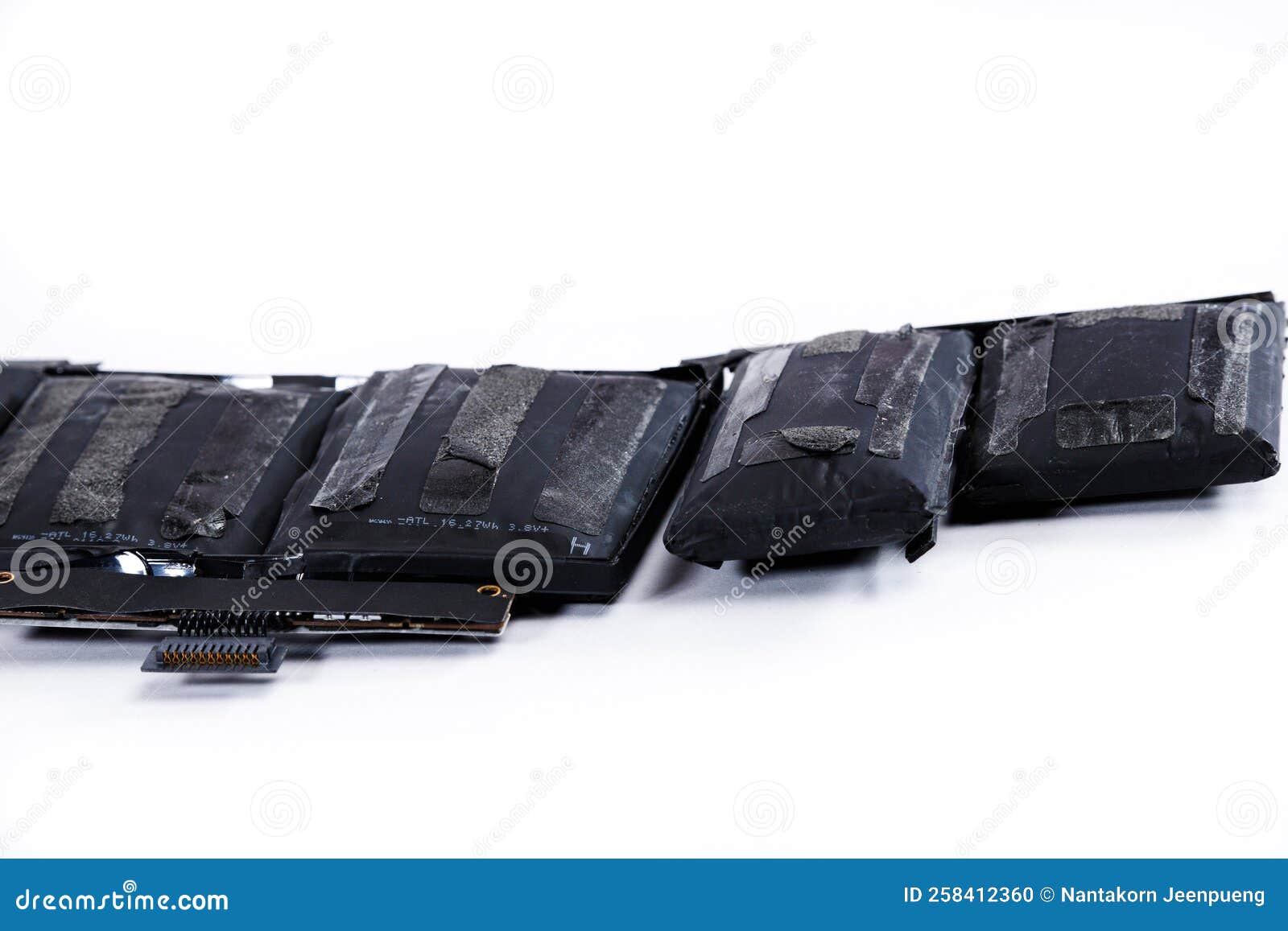 Laptop battery Swollen stock photo. Image of balloon 258412360