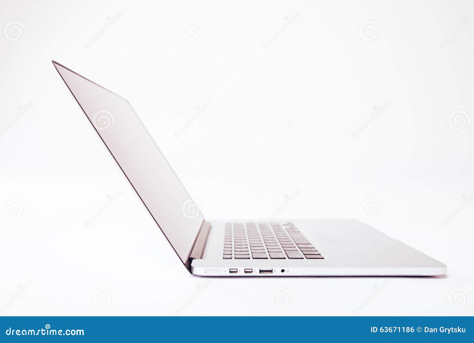 Laptop with blank screen stock photo. Image of screen 63671186