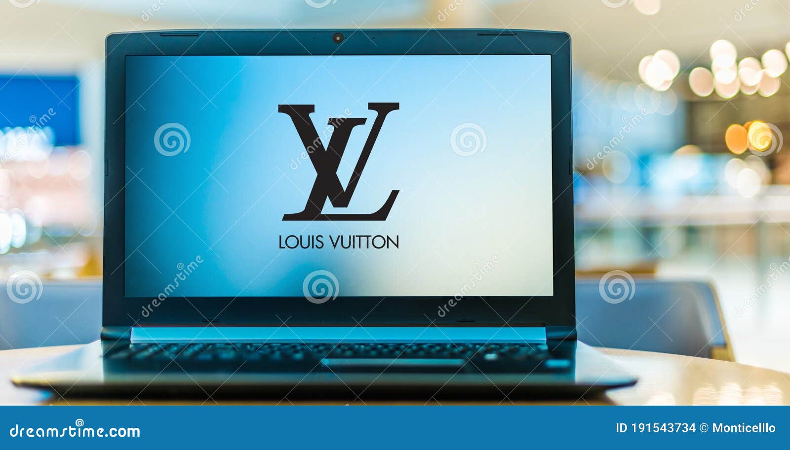 ventilation bekræft venligst Tidsserier Laptop Computer Displaying Logo of Louis Vuitton Editorial Stock Image -  Image of store, trendy: 191543734