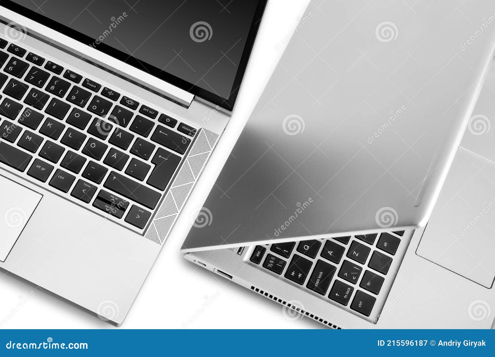 Laptop Computer Keyboard on White Background Stock Image - Image of