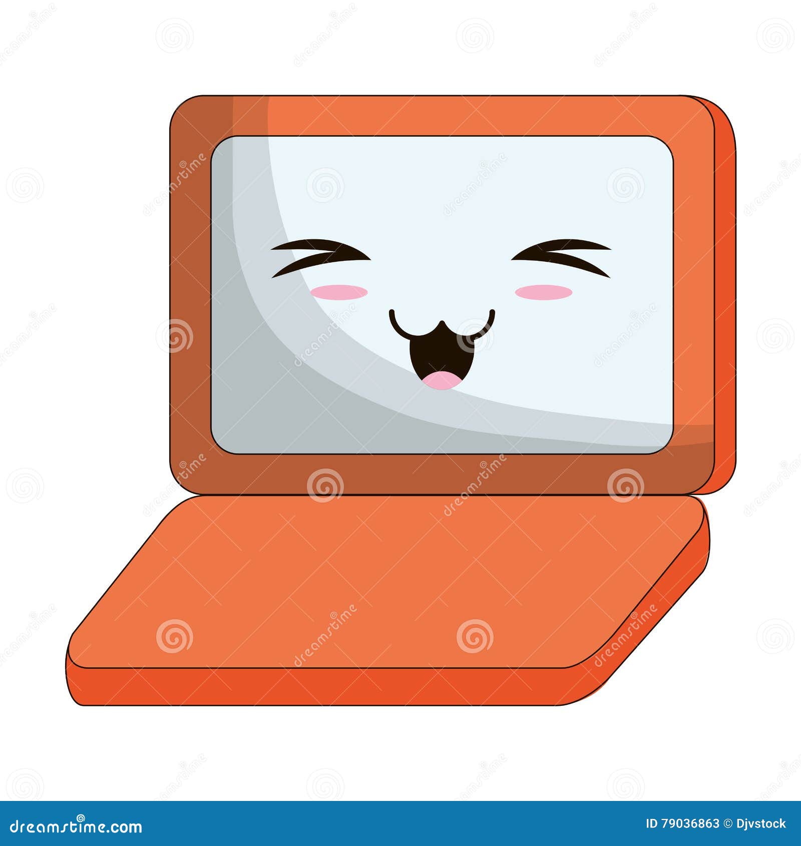 Laptop Computer Portable Device Isolated Icon Stock Vector ...