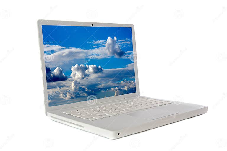 Laptop computer sideways stock photo. Image of computer 8342854