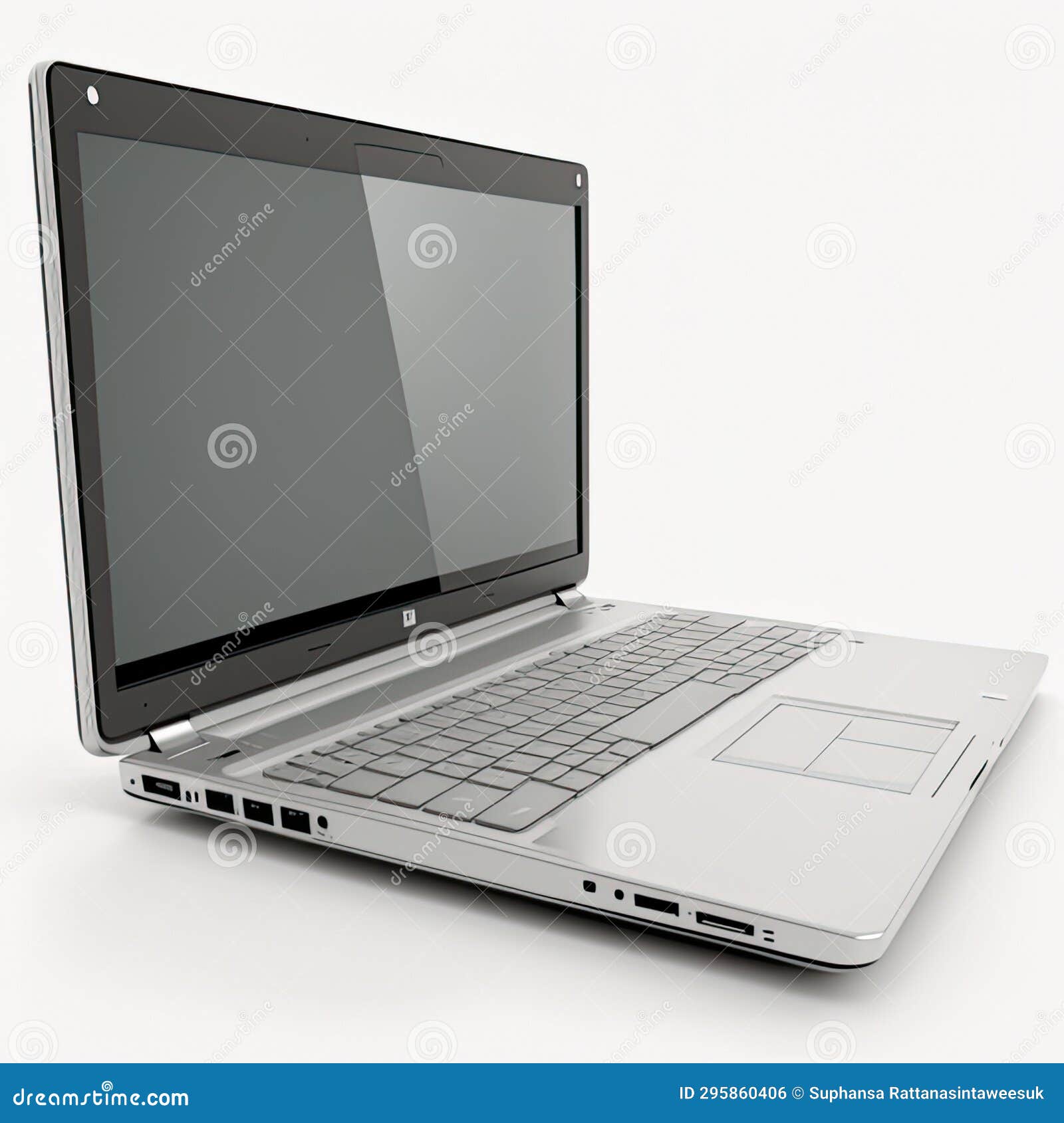 laptop computer on white background
