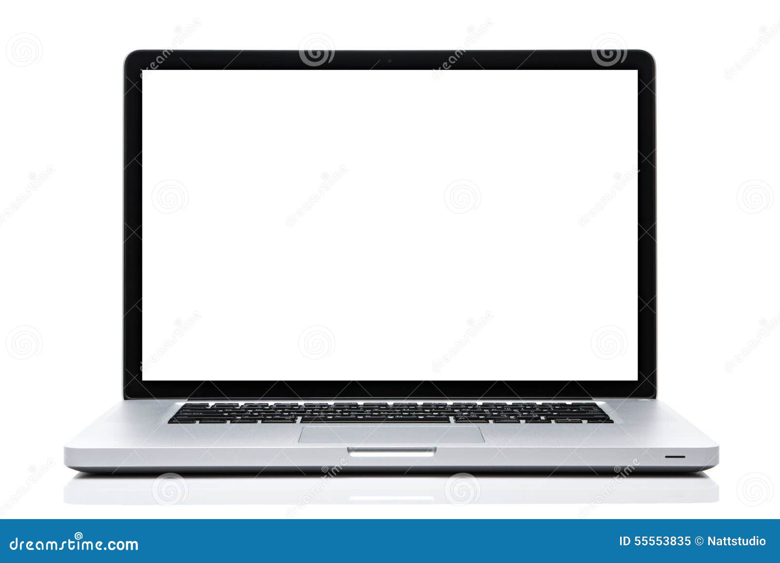 laptop computer white screen on  white.