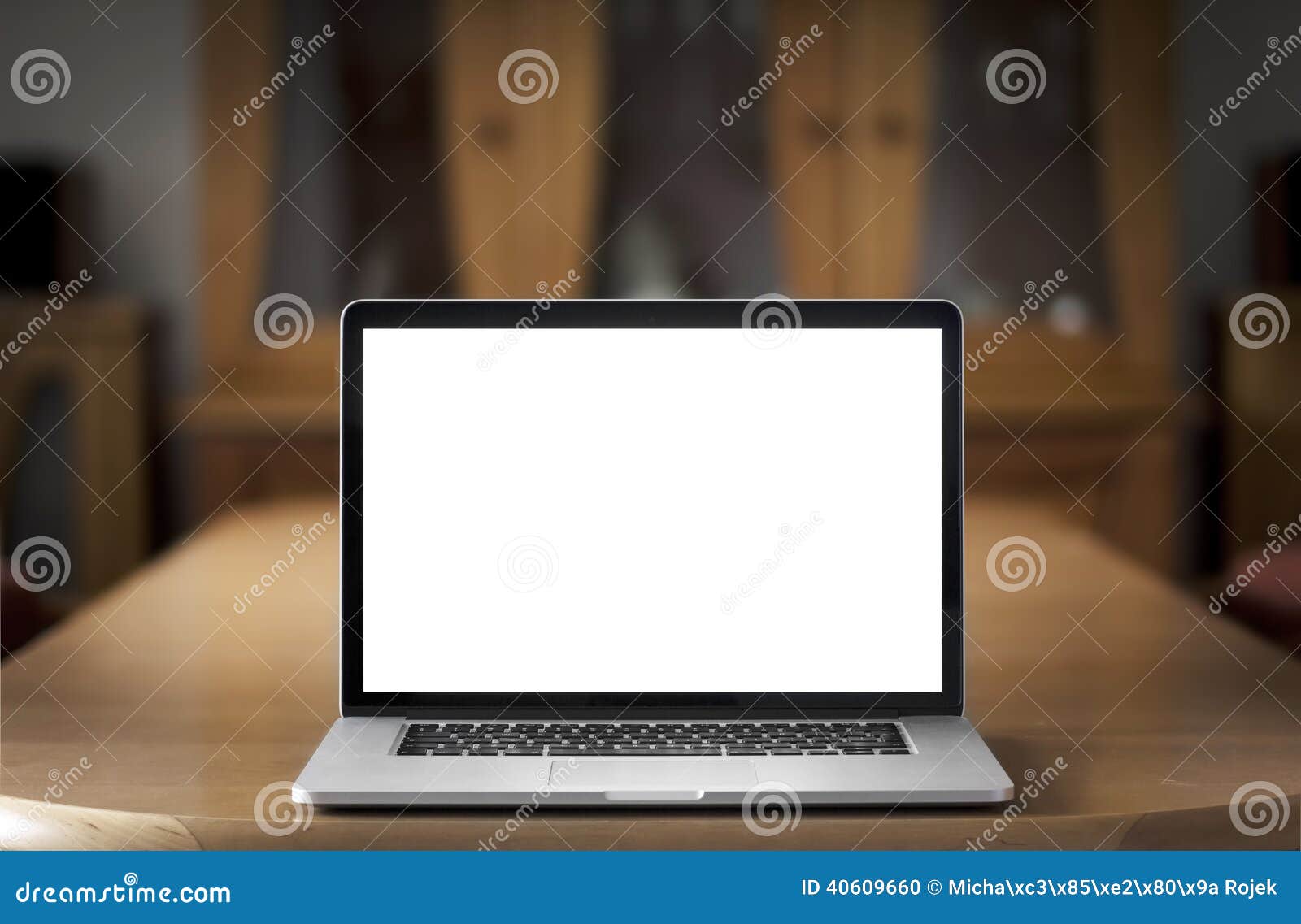 laptop on the desk