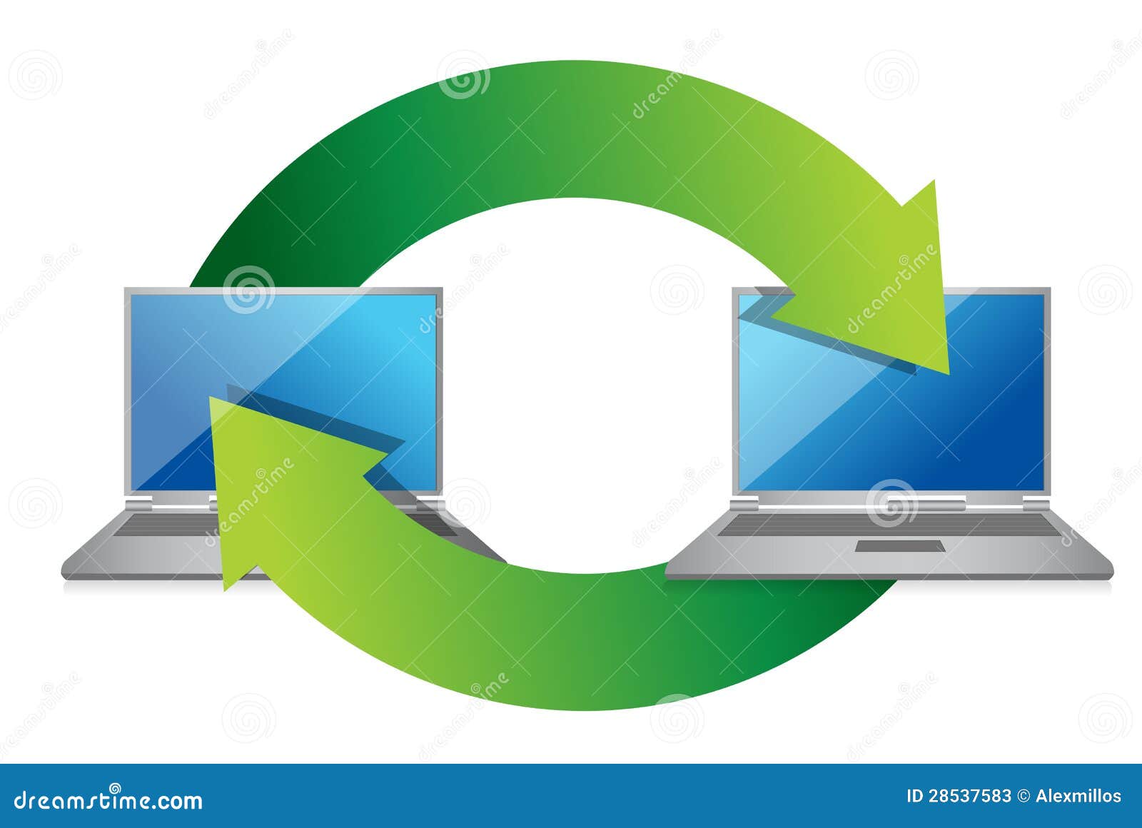 Laptop exchange stock illustration. Illustration of globe 28537583