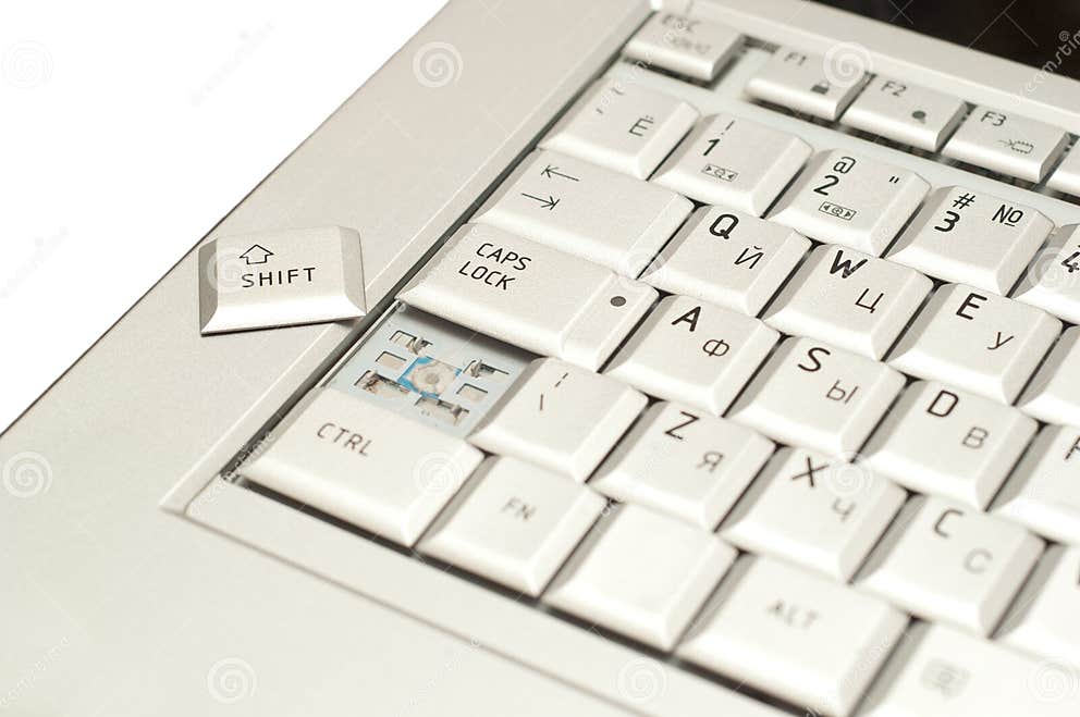 Laptop key fell off stock image. Image of desktop, portable 17670773