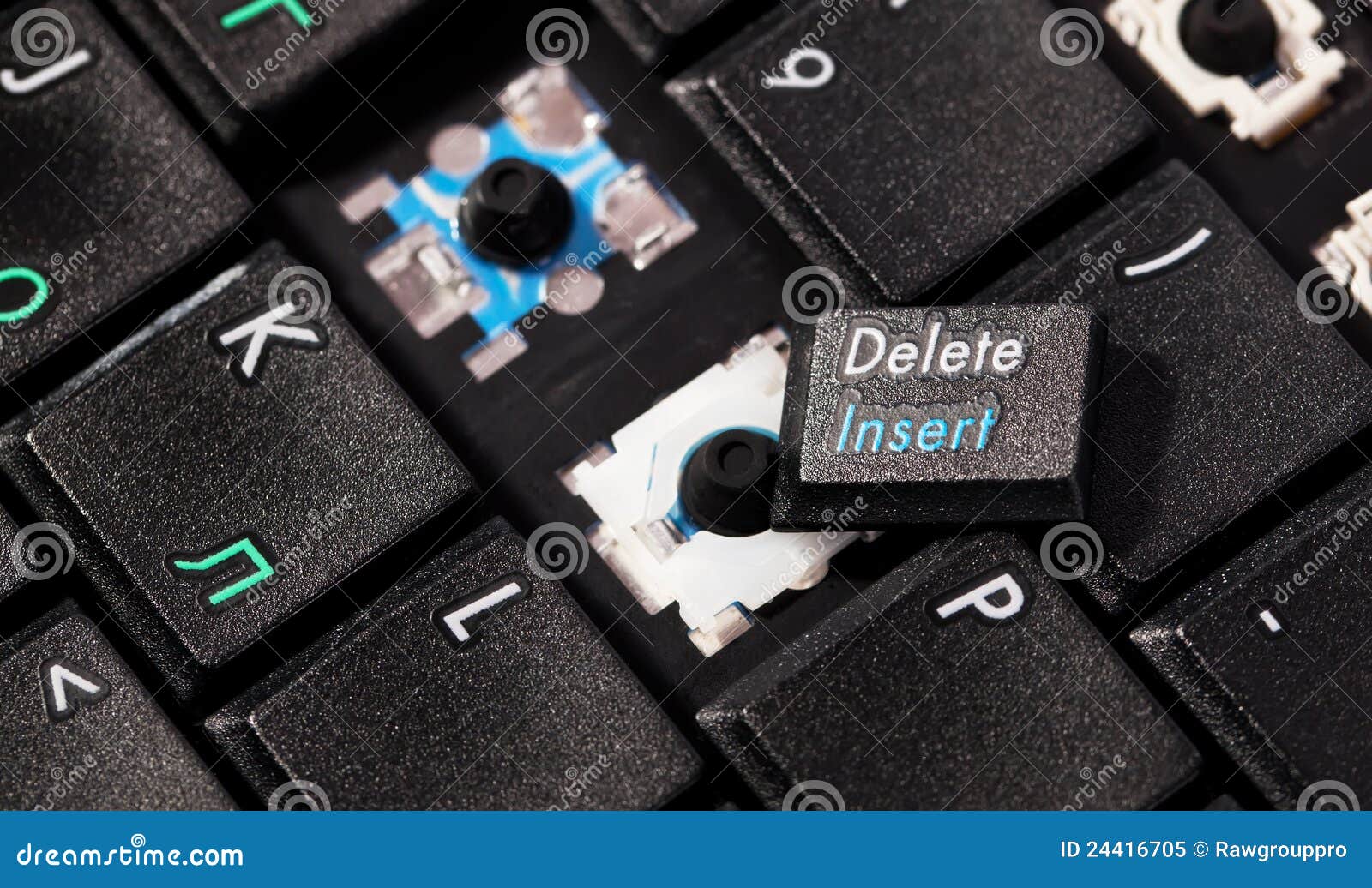 Laptop Keyboard With Broken Key Royalty Free Stock Photo Image 24416705