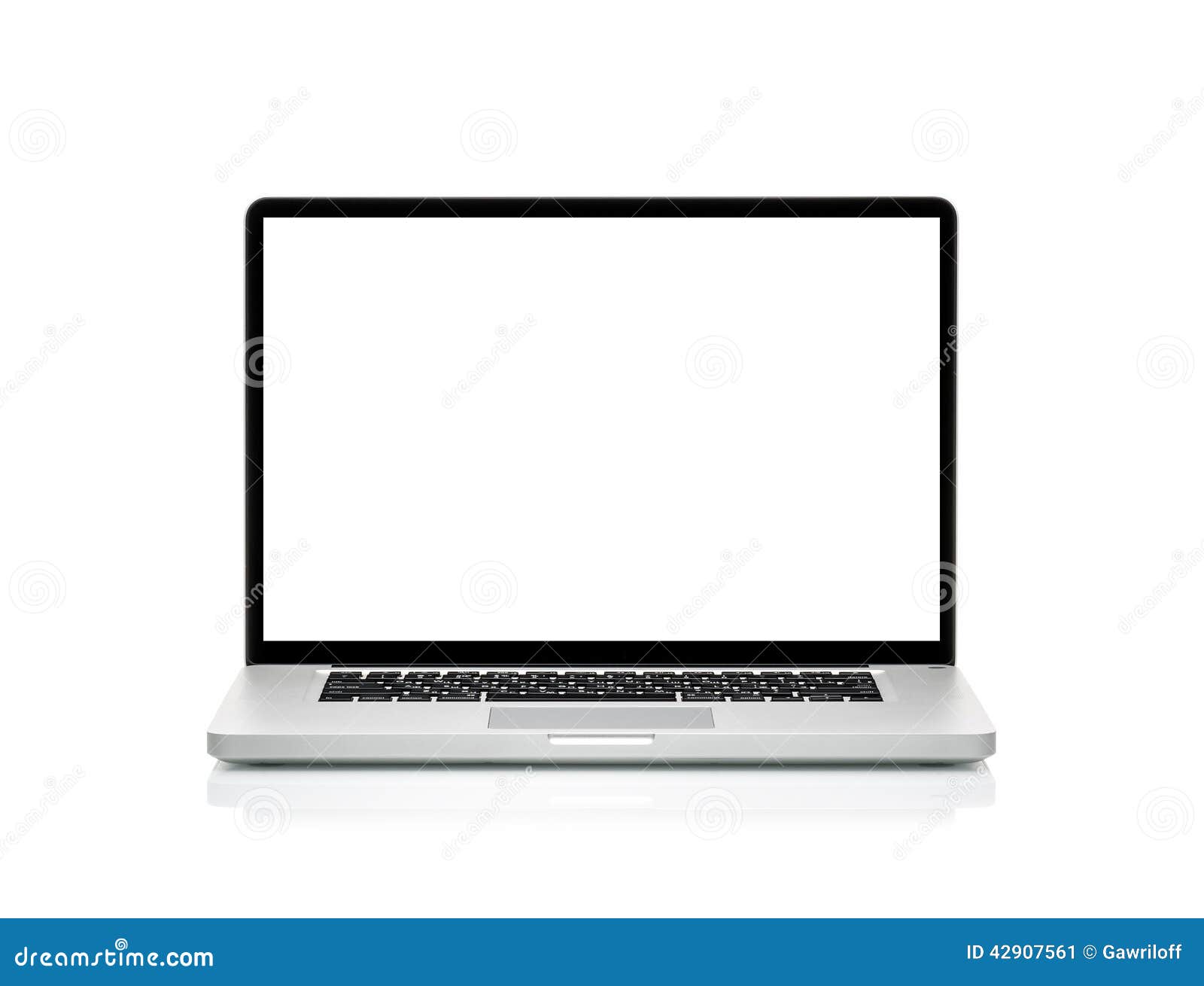 laptop, like macbook with blank screen.