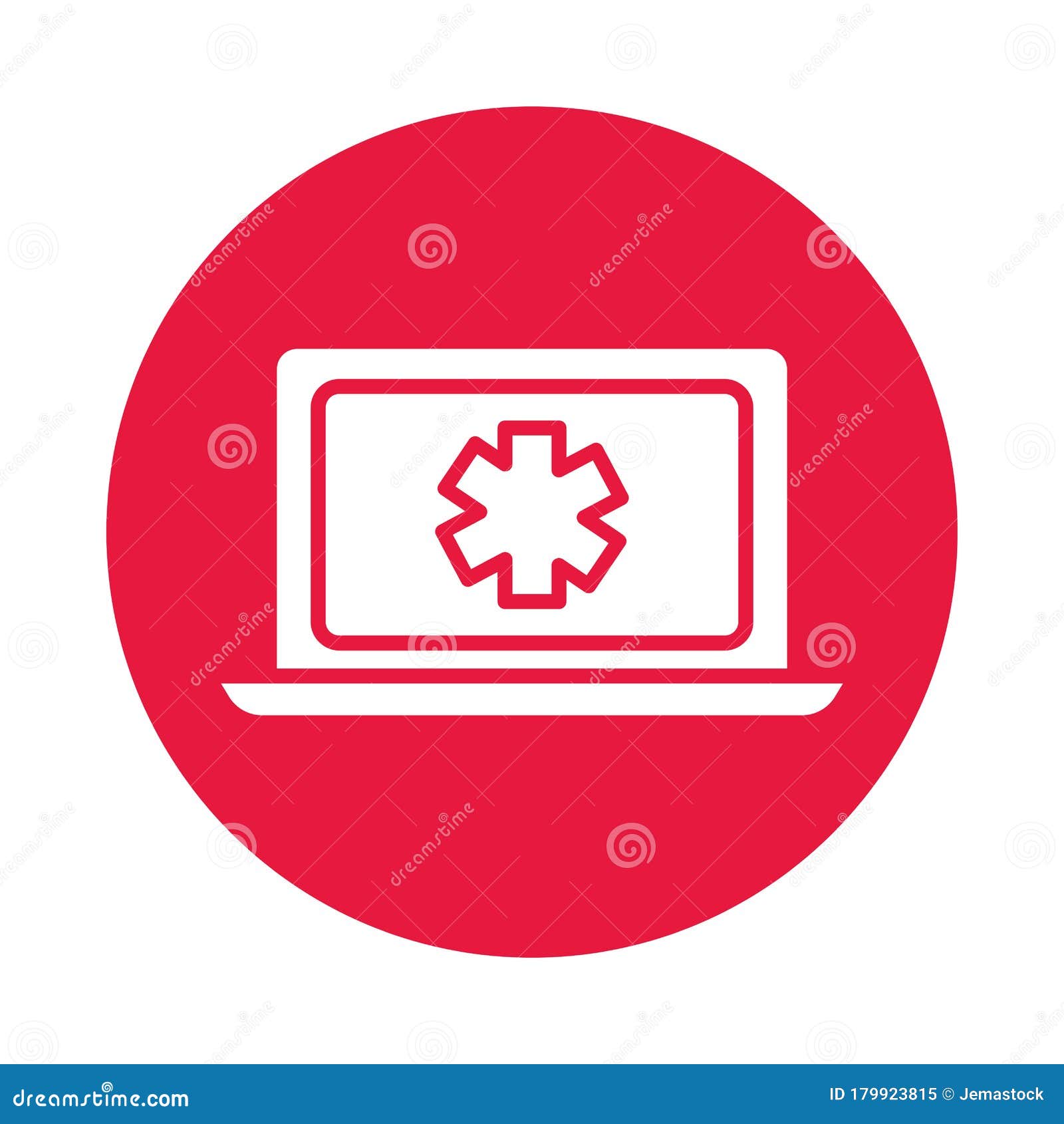 Laptop Medisch Symbool Gezondheid Online Silhouette Gradiënt Stijl Vector Illustratie - Illustration of laptop, controle: 179923815