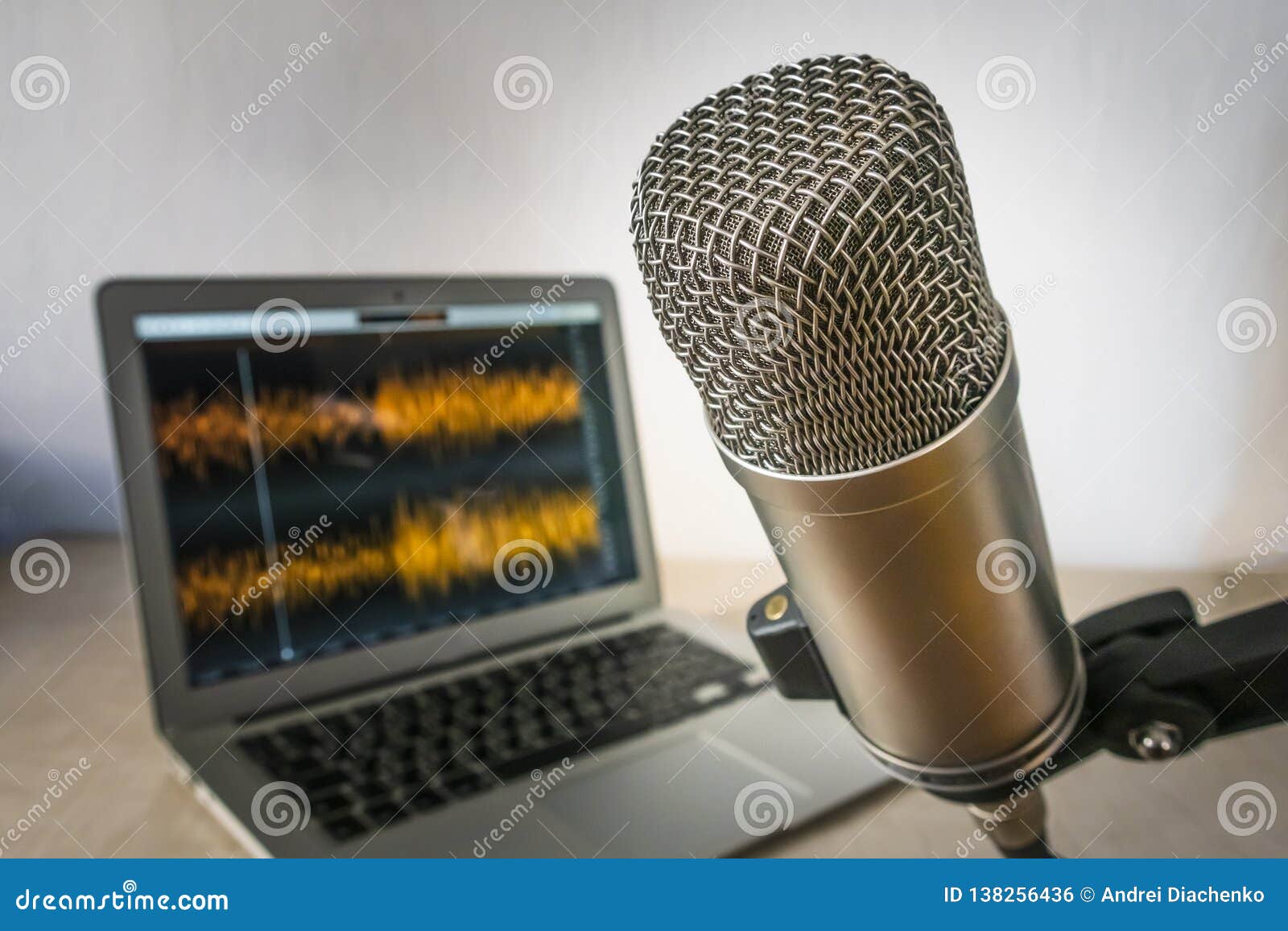 laptop and microphone