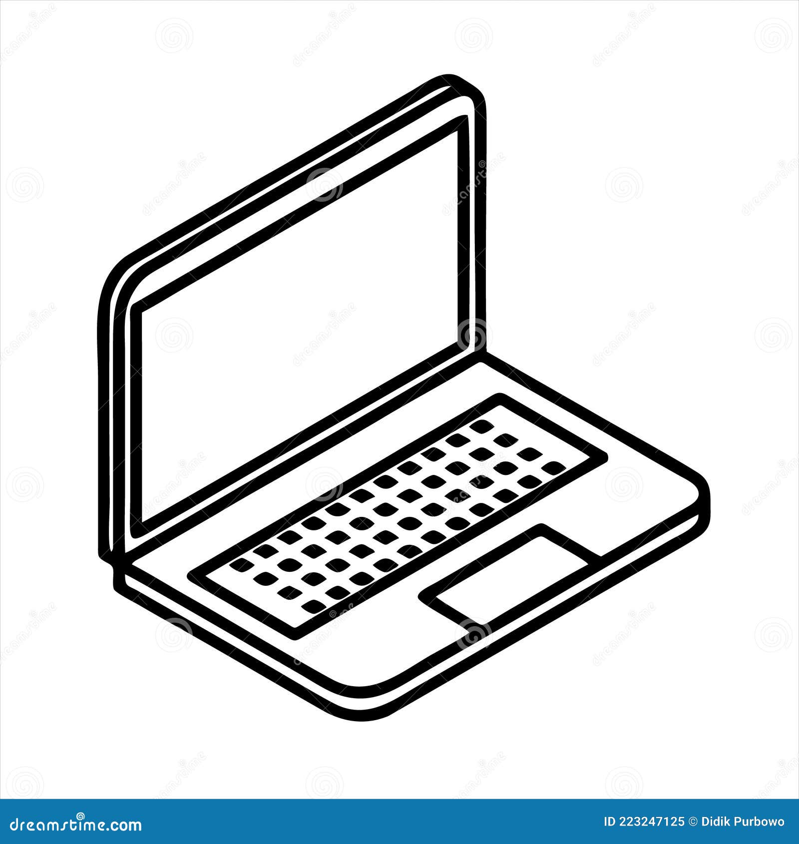 Laptop Mit Handsymbol. Laptopsymbol. Laptop-Vektor. Laptopsymbol Vektor  Abbildung - Illustration von elektronisch, abbildung: 223247125