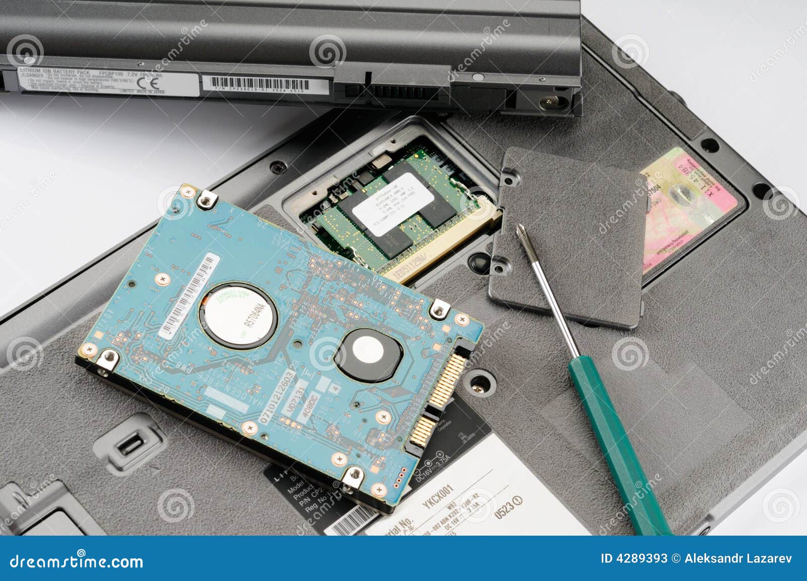 Laptop parts stock image. Image of driver, hard, communication 4289393