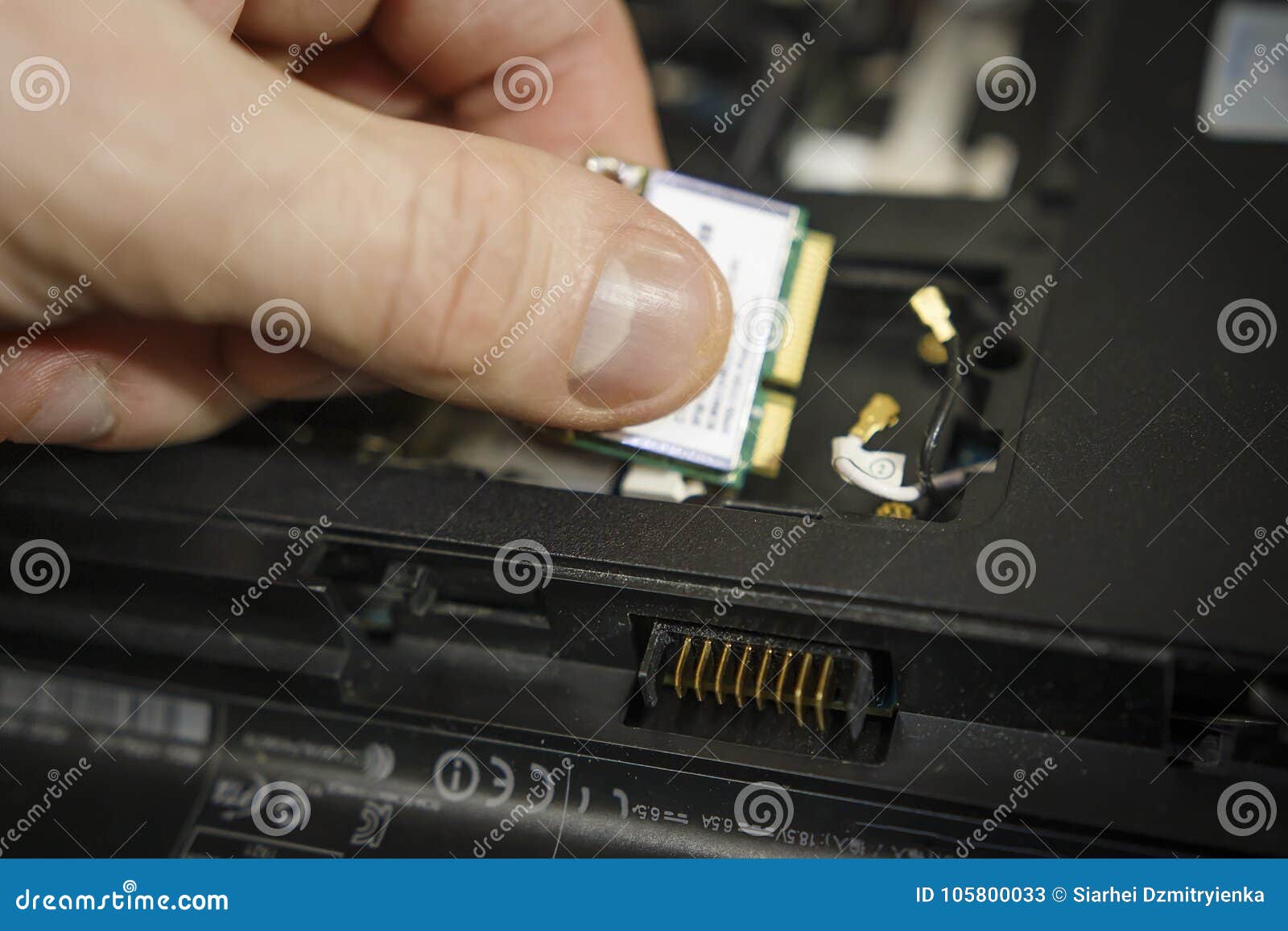 Laptop Repair. Replacing Parts in an Old Computer Stock Image Image