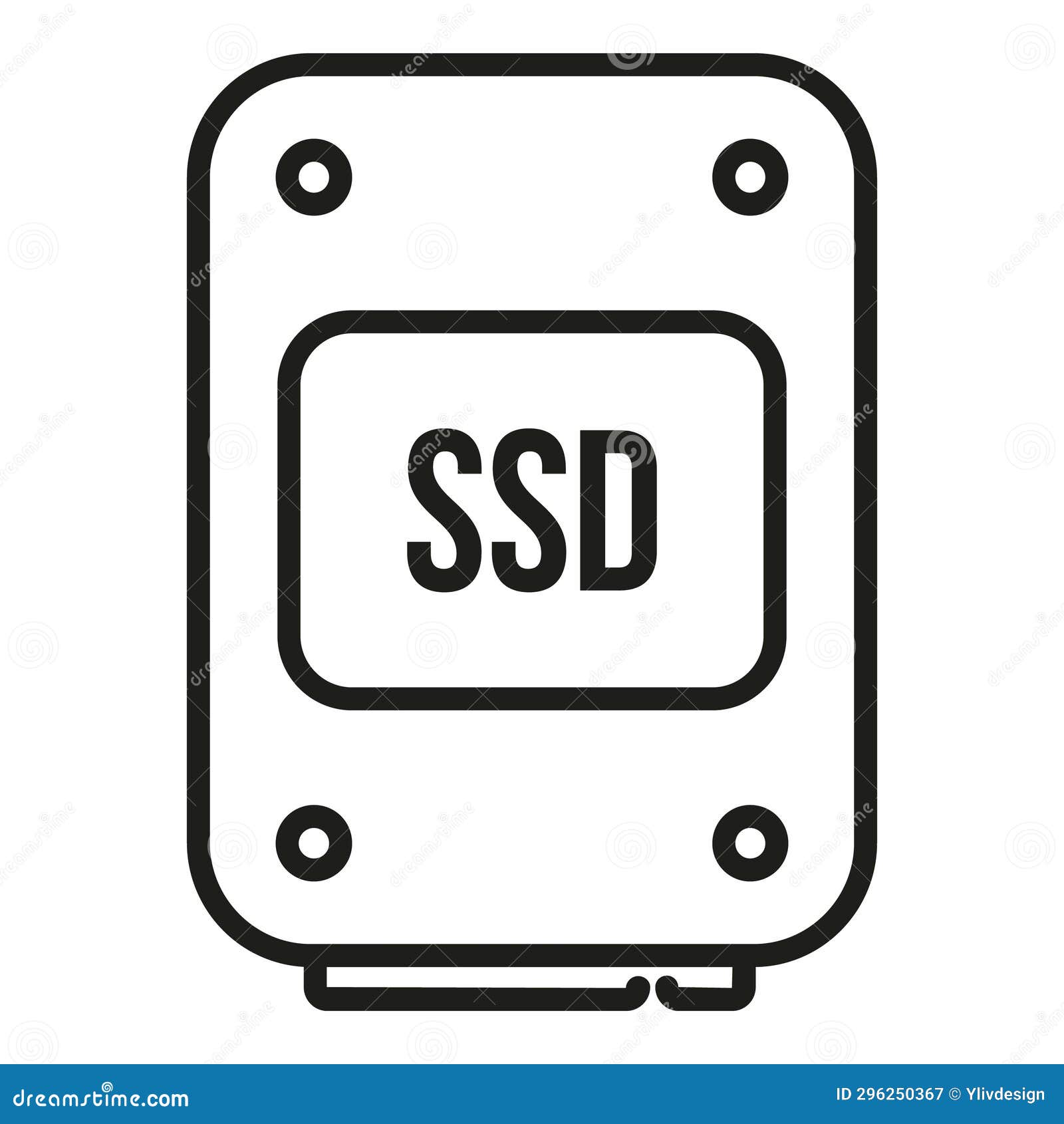 laptop repair ssd disk icon outline . button service