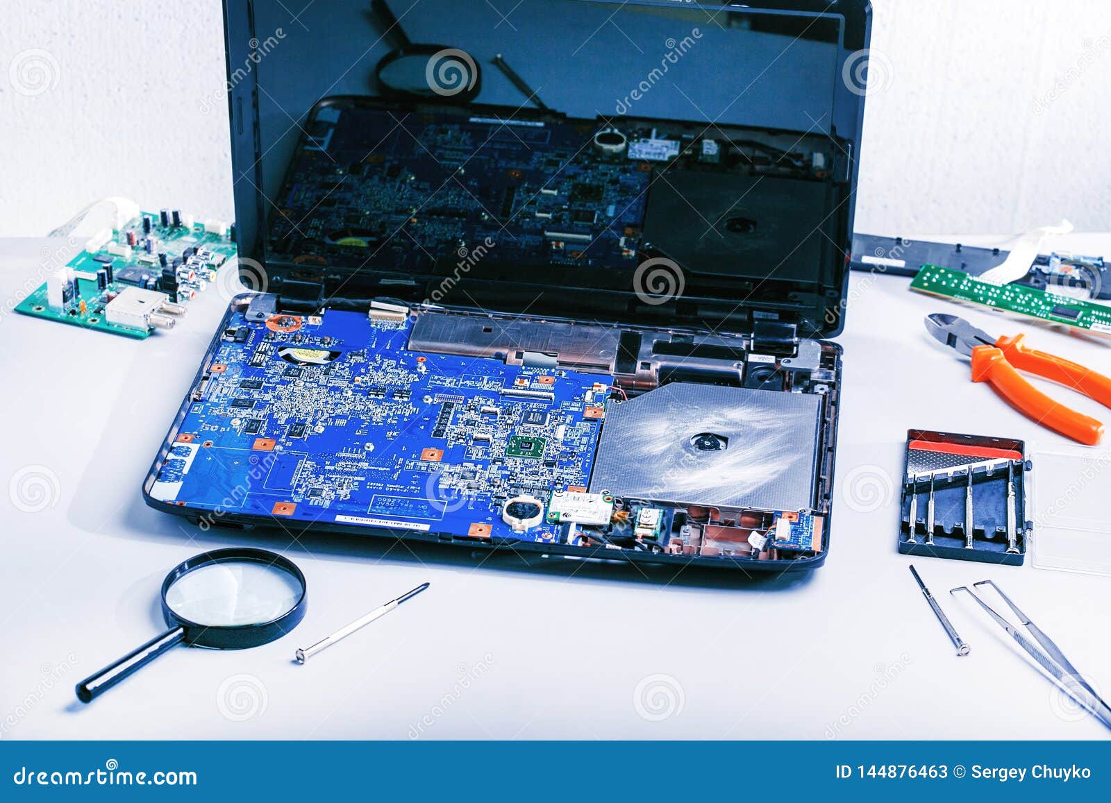 Workplace for Repair Computer. Repairing Laptop. Stock Image Image of