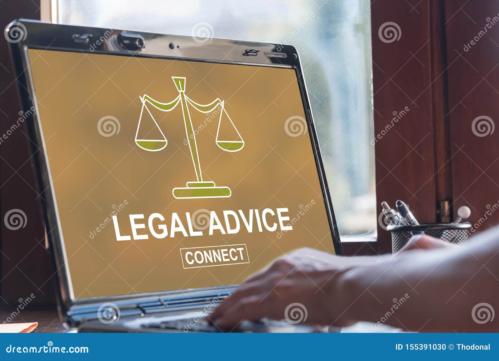Legal Advice Concept on a Laptop Screen Stock Photo Image of