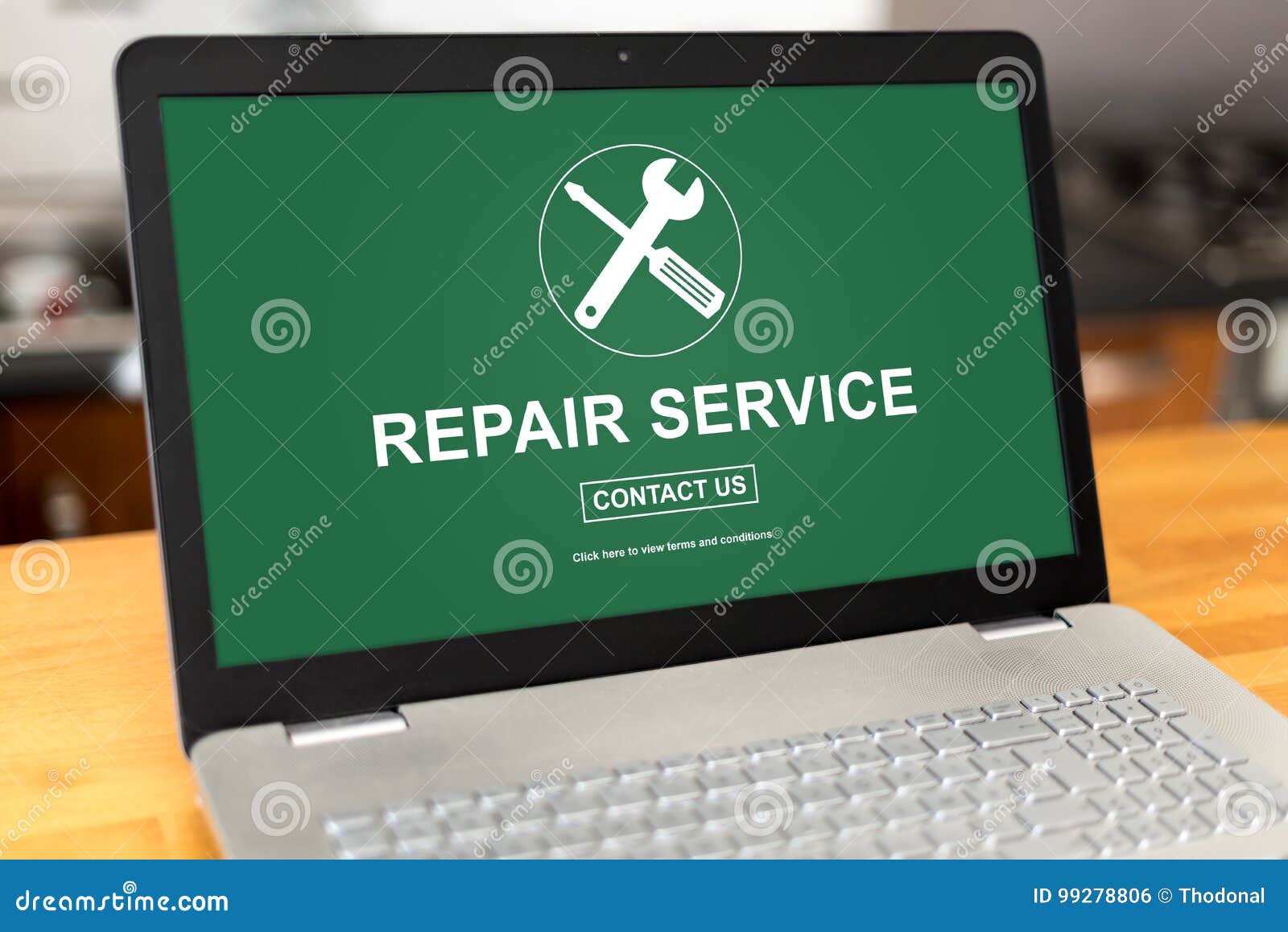 Repair Service Concept on a Laptop Stock Photo Image of maintenance