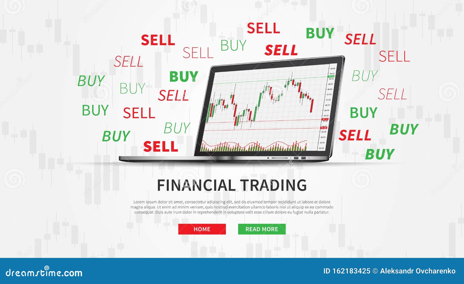 Red Green Bars Stock Chart