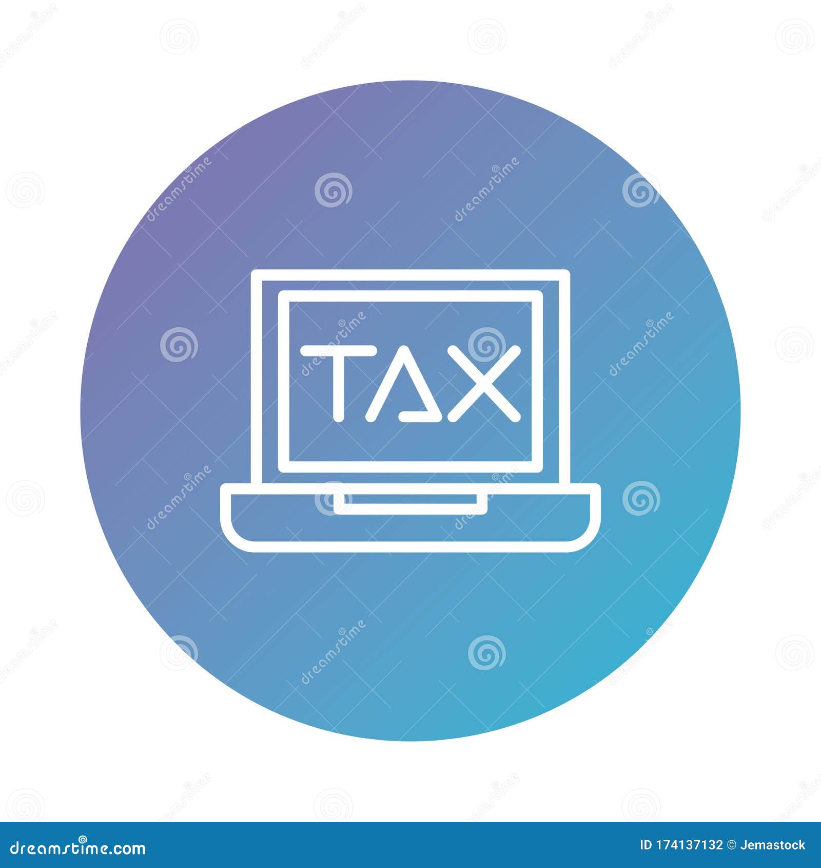 laptop with tax obligation ebusiness degraded style