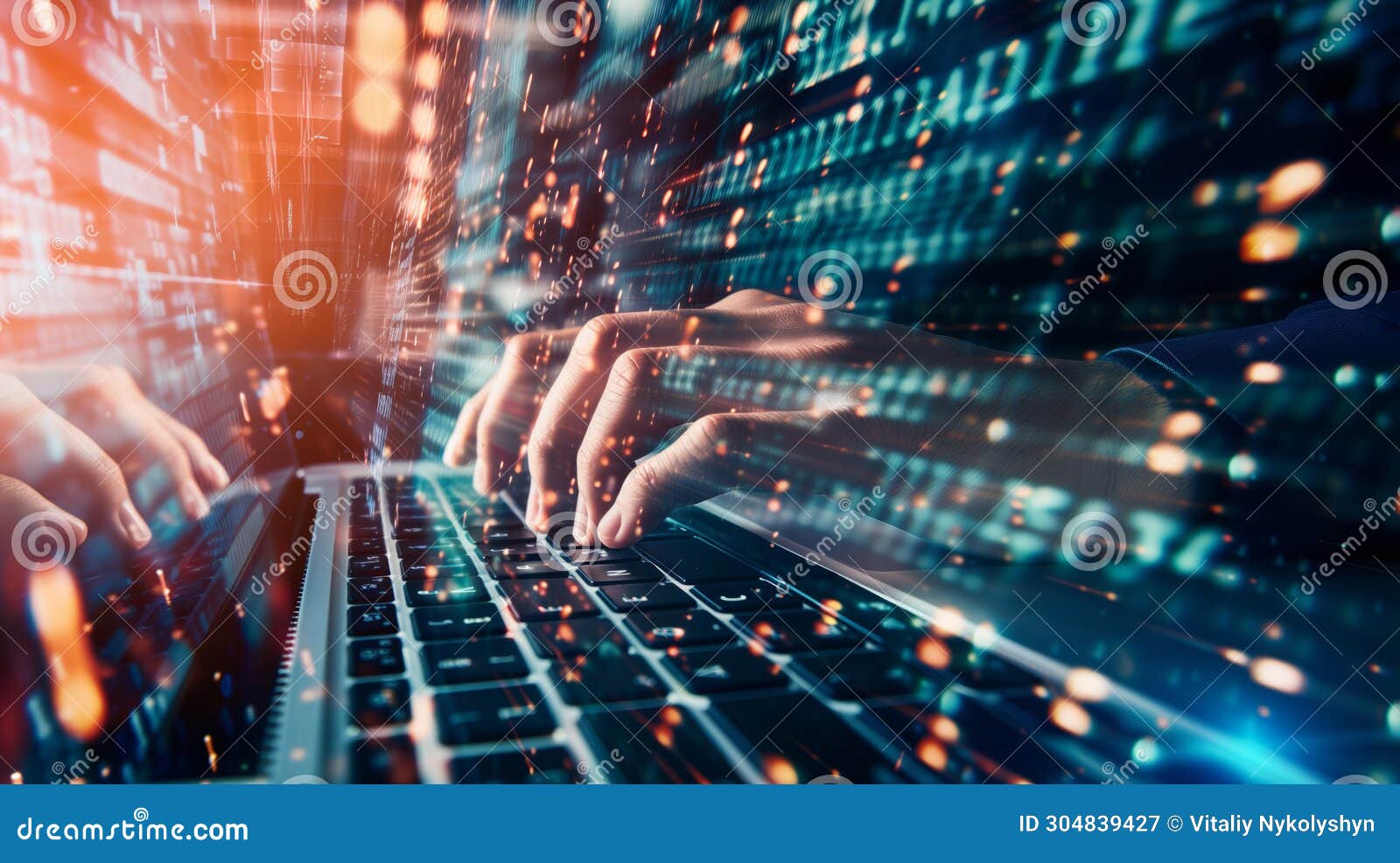 laptop typists tech background