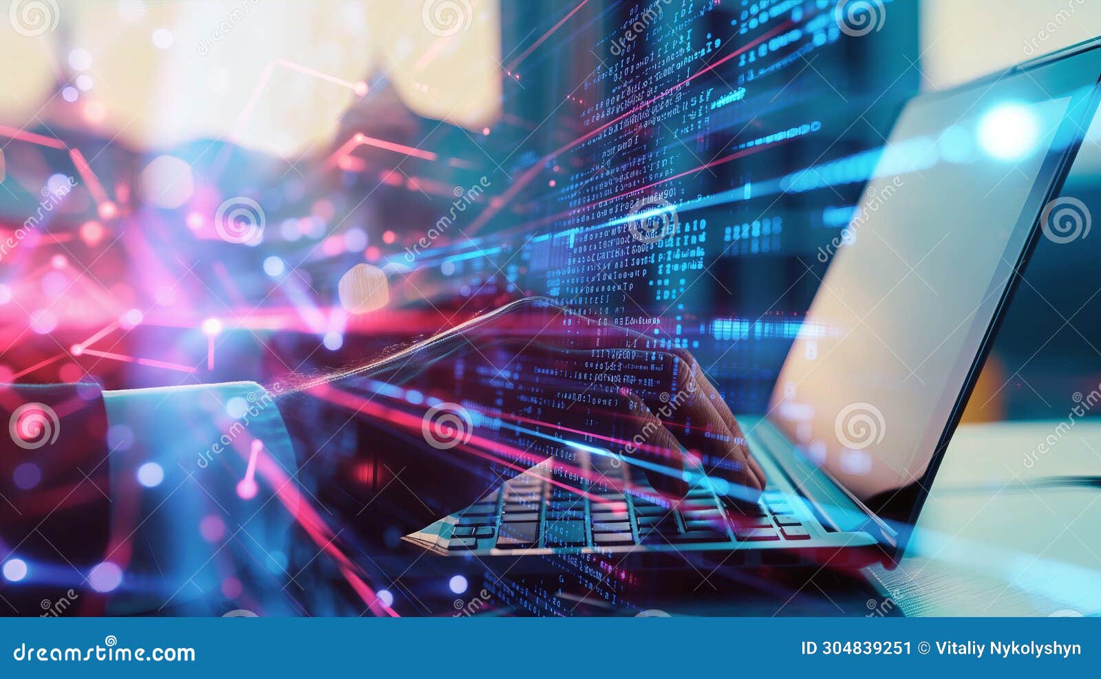 laptop typists tech background