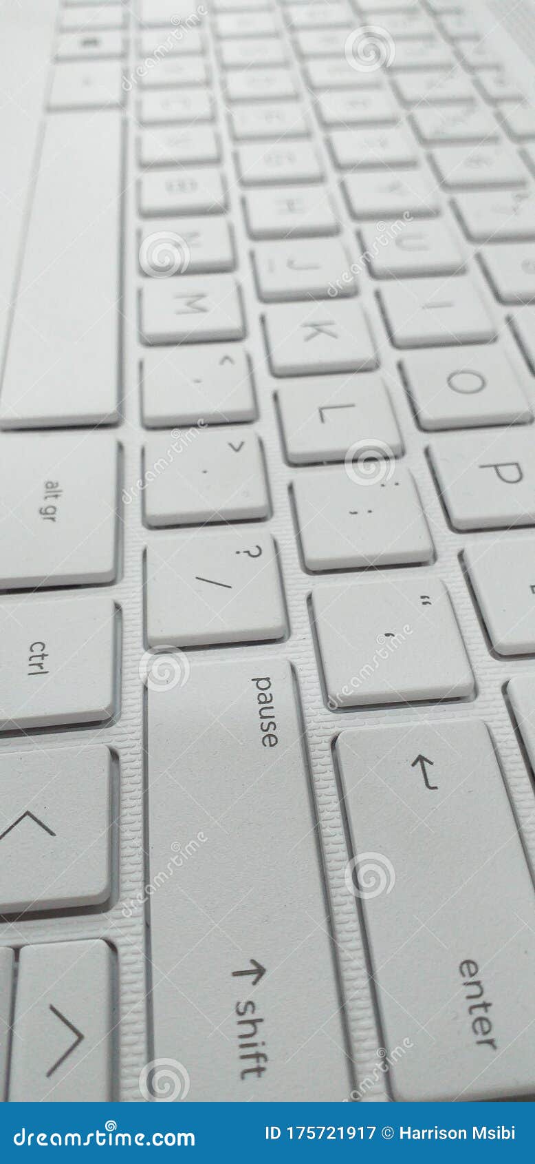 Laptop white keypads stock image. Image of keyboard 175721917