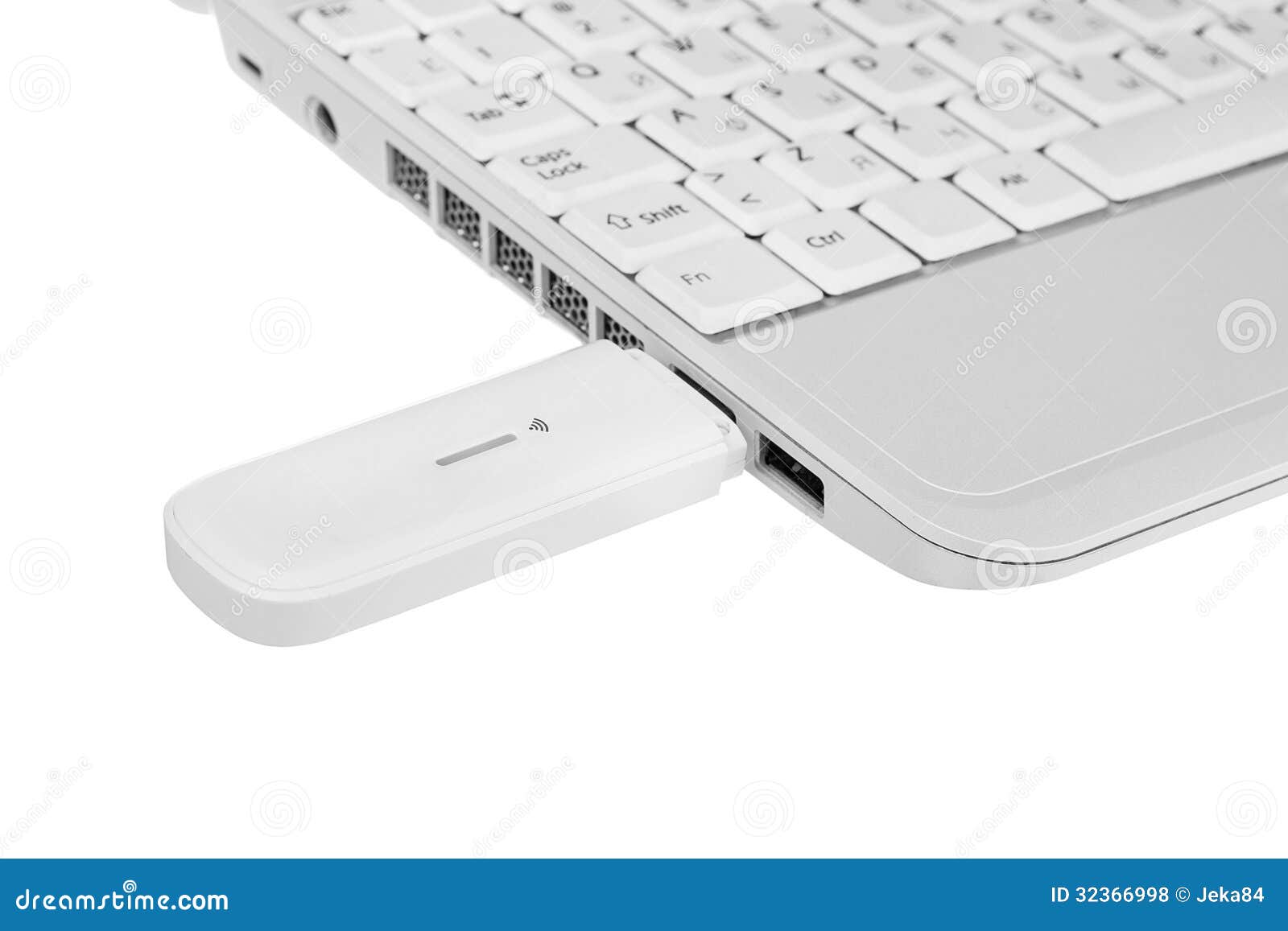 Laptops with wi fi modem stock photo Image of computer 32366998