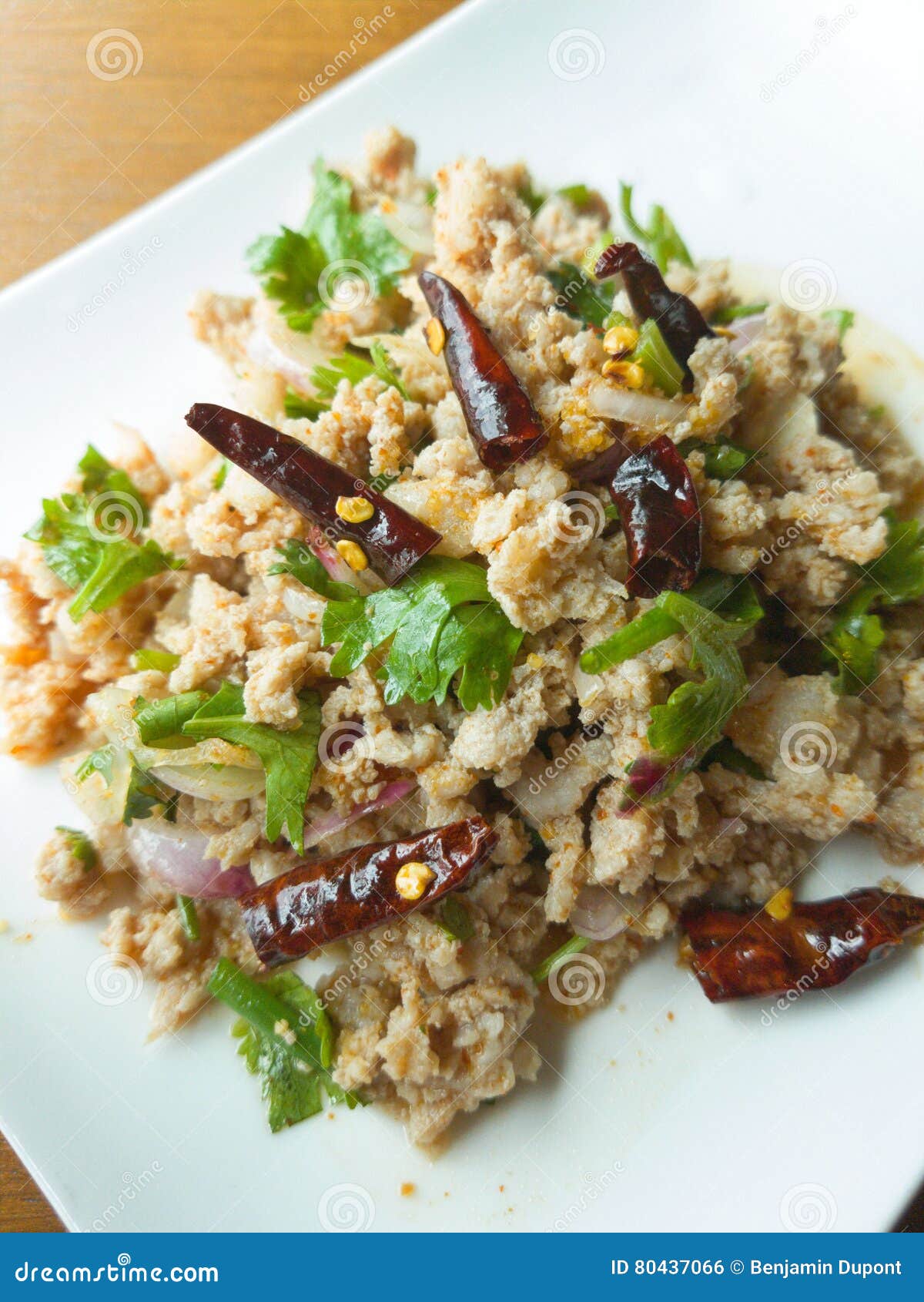 Larb gai stock photo. Image of dish, menu, thai, ingredients 80437066