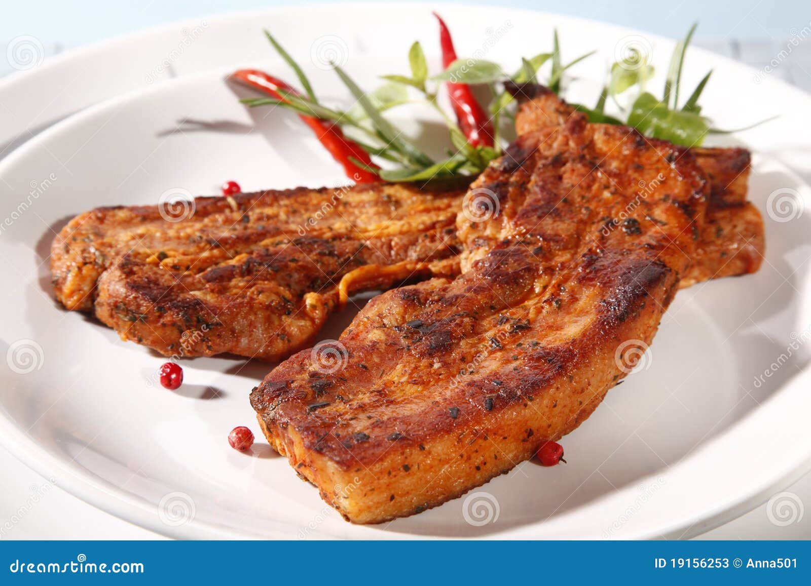 Lard grillé image stock. Image du épice, repas, nourriture 19156253