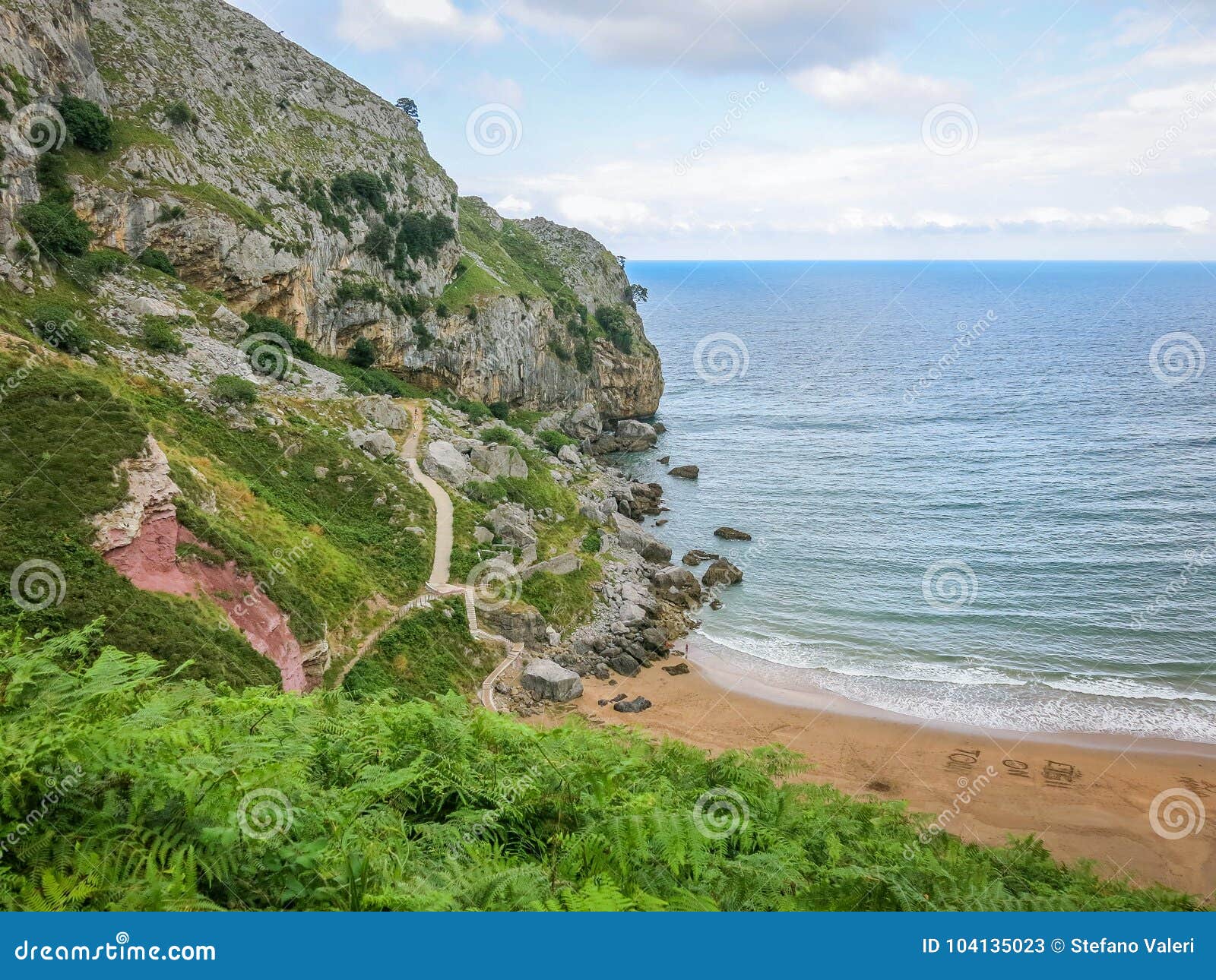 scenic coastal view near laredo, cantabria, northern spain