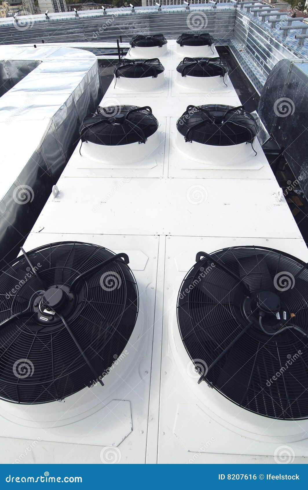 Large Air Conditioning Unit on Roof Stock Photo Image of architecture, contractor 8207616