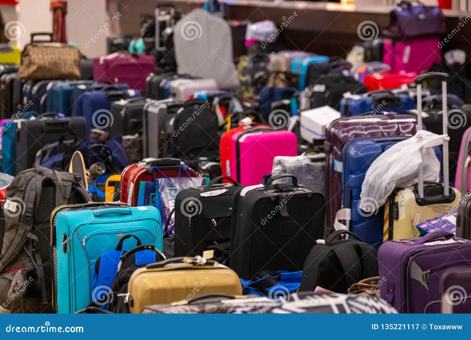 Large Large Amount of Lost Baggage Editorial Photography Image of