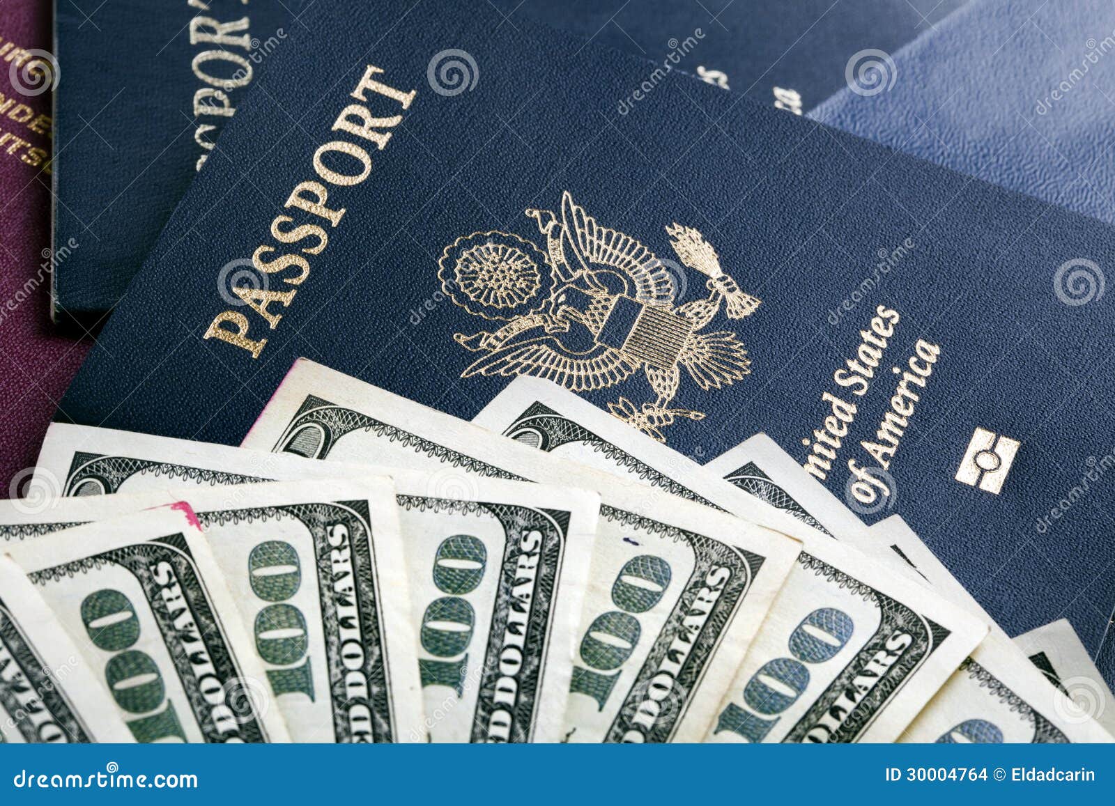 Cash & Passports stock photo. Image of identity, cash 30004764
