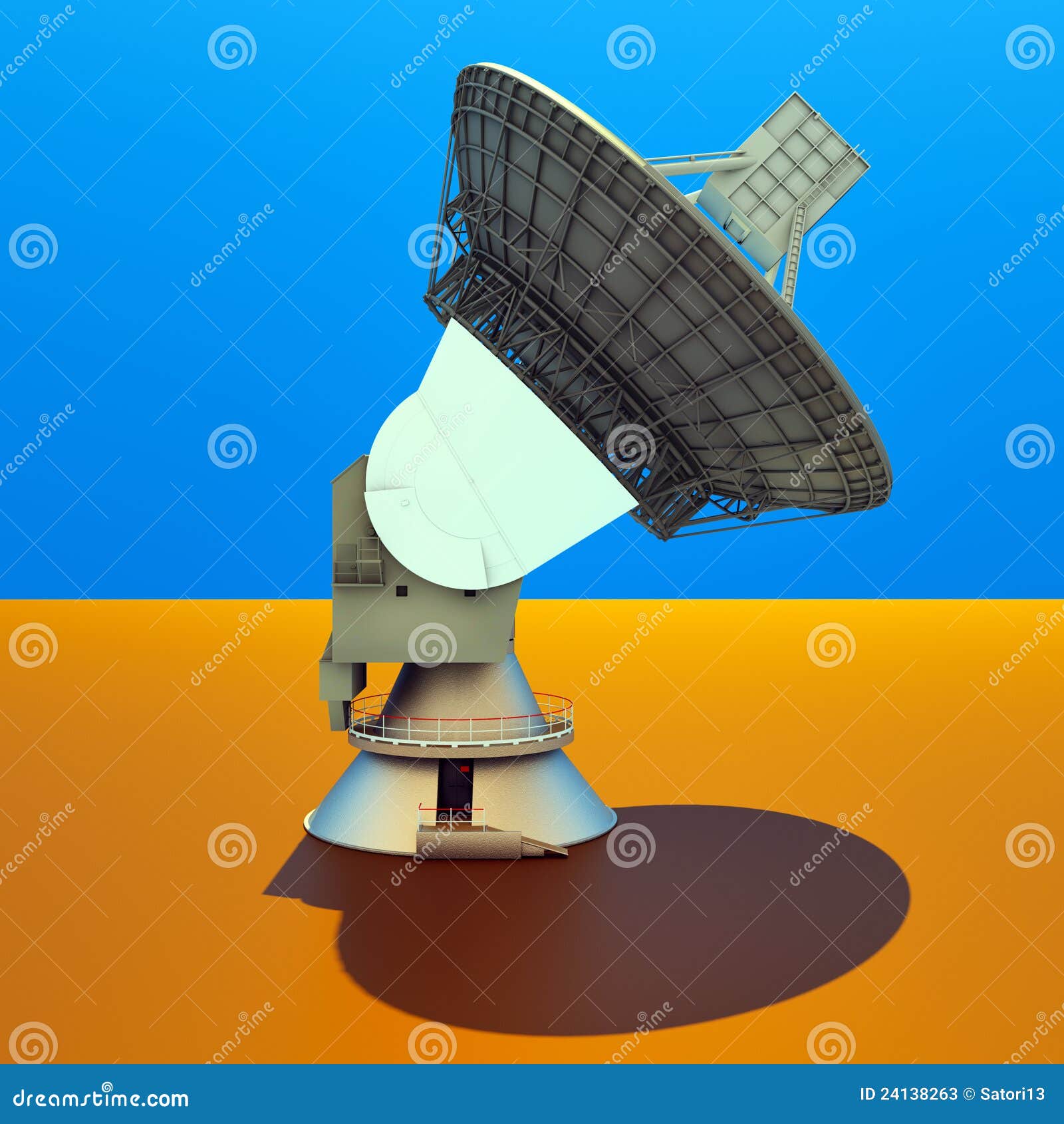 Array Of Satellite Dishes Or Radio Antennas Against Night Sky. Space