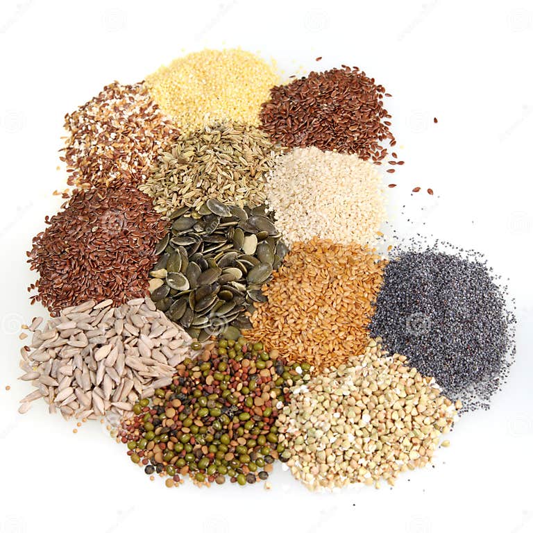 Large Assortment of Edible Seeds Stock Photo Image of flavouring