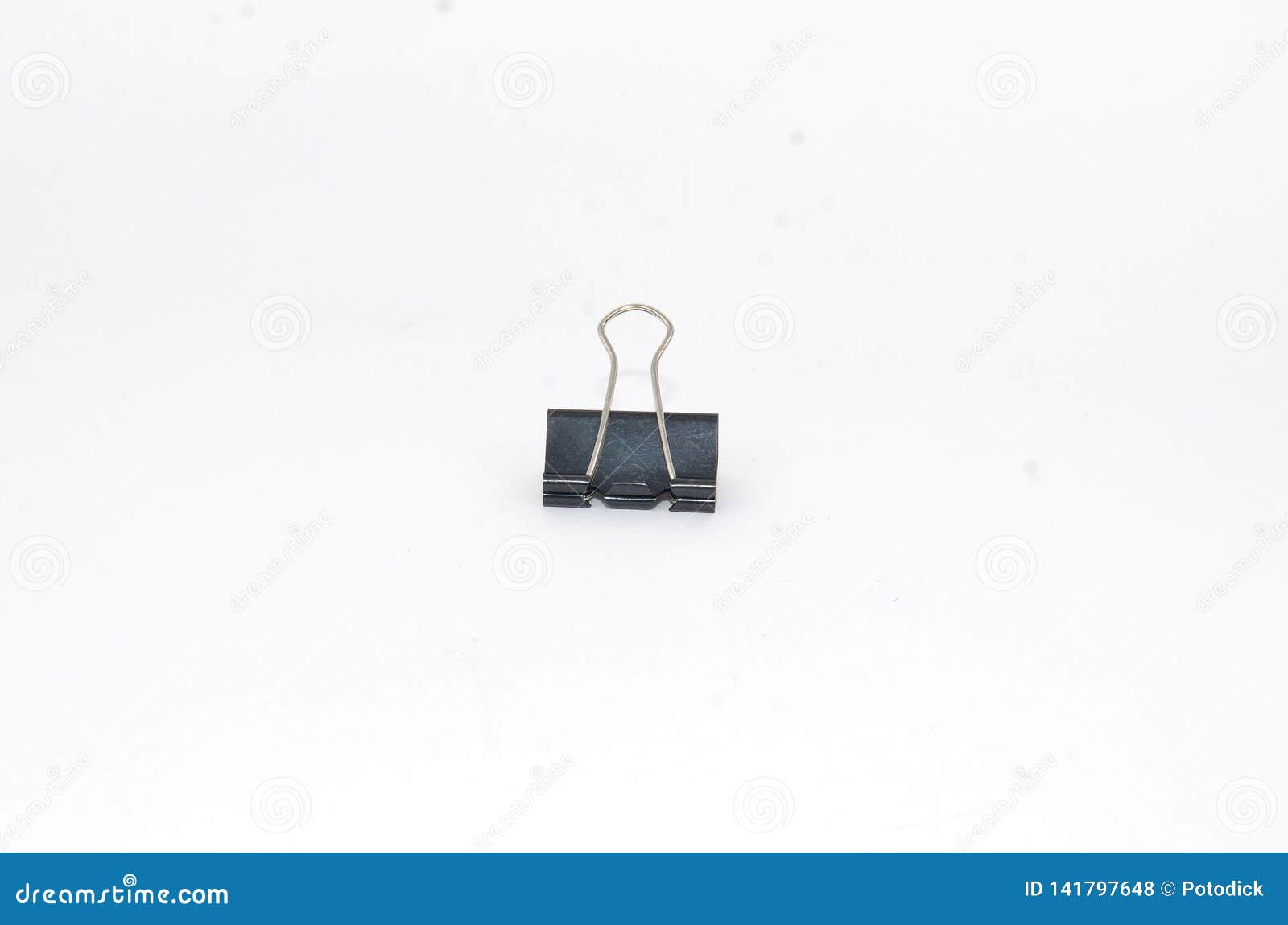 A Large Black Paper Clip Made of Black Iron Stock Photo Image of