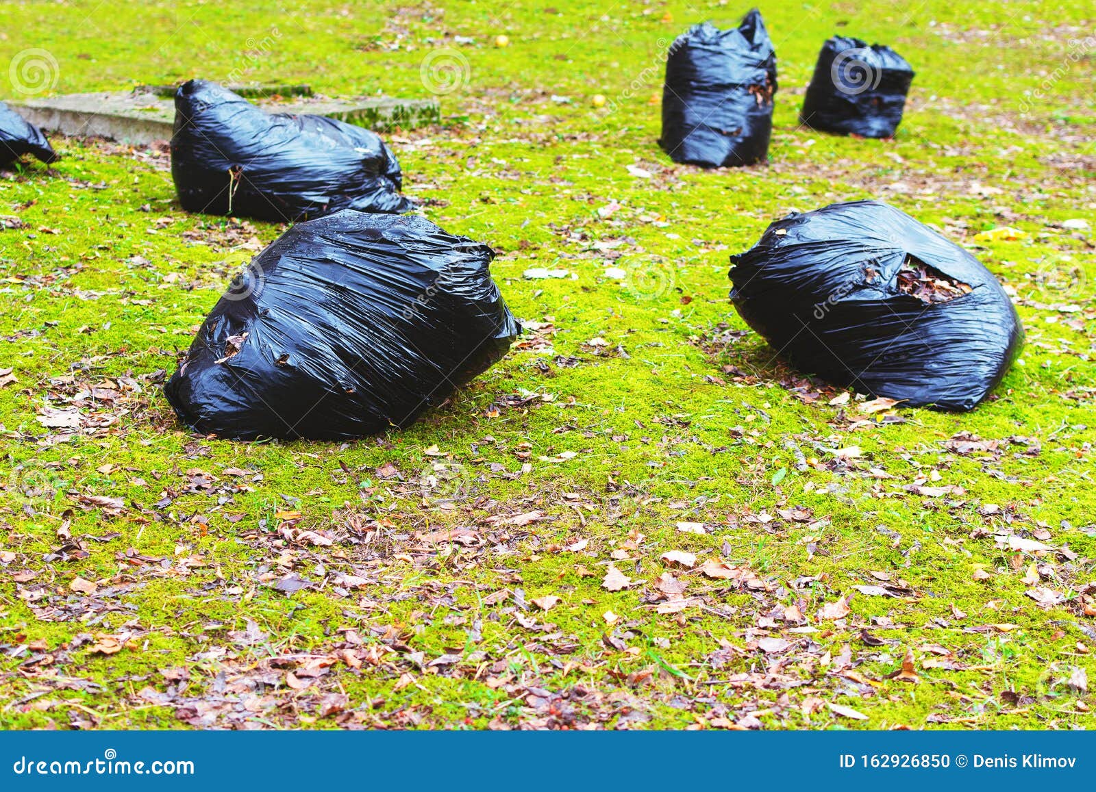 Large black plastic bags stock photo. Image of black 162926850