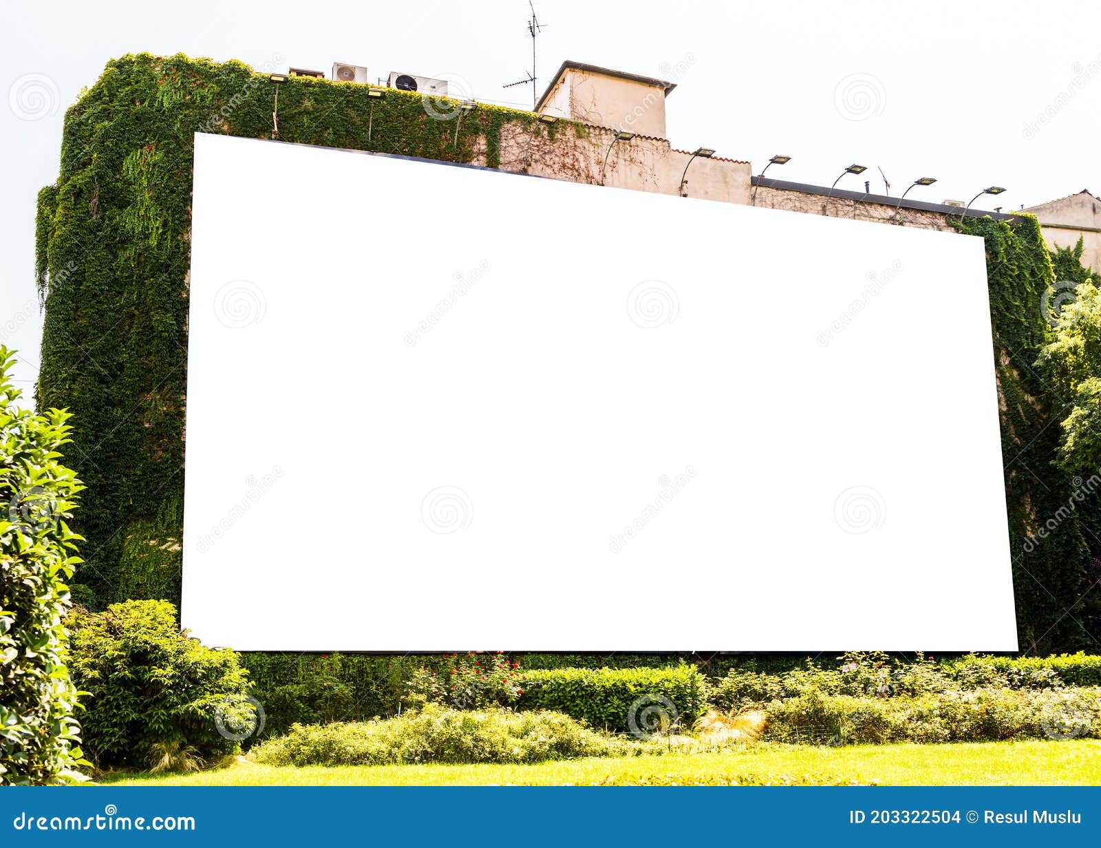 Blank Billboard on Building for Outdoor Advertising in Milano, Italy ...