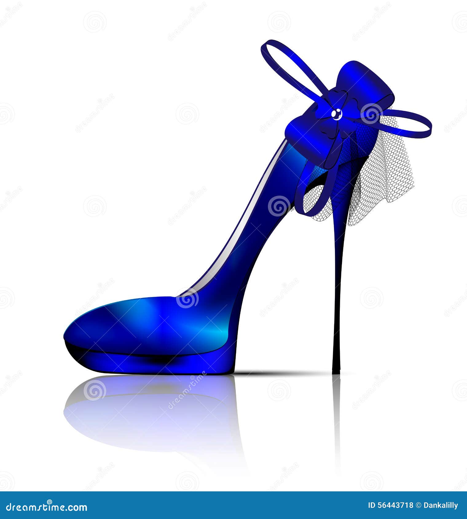 Large blue shoe stock vector. Illustration of composition 56443718