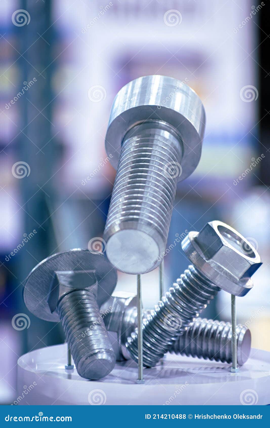 Large Bolts . Group of Aluminum Bolts Stock Photo Image of connection